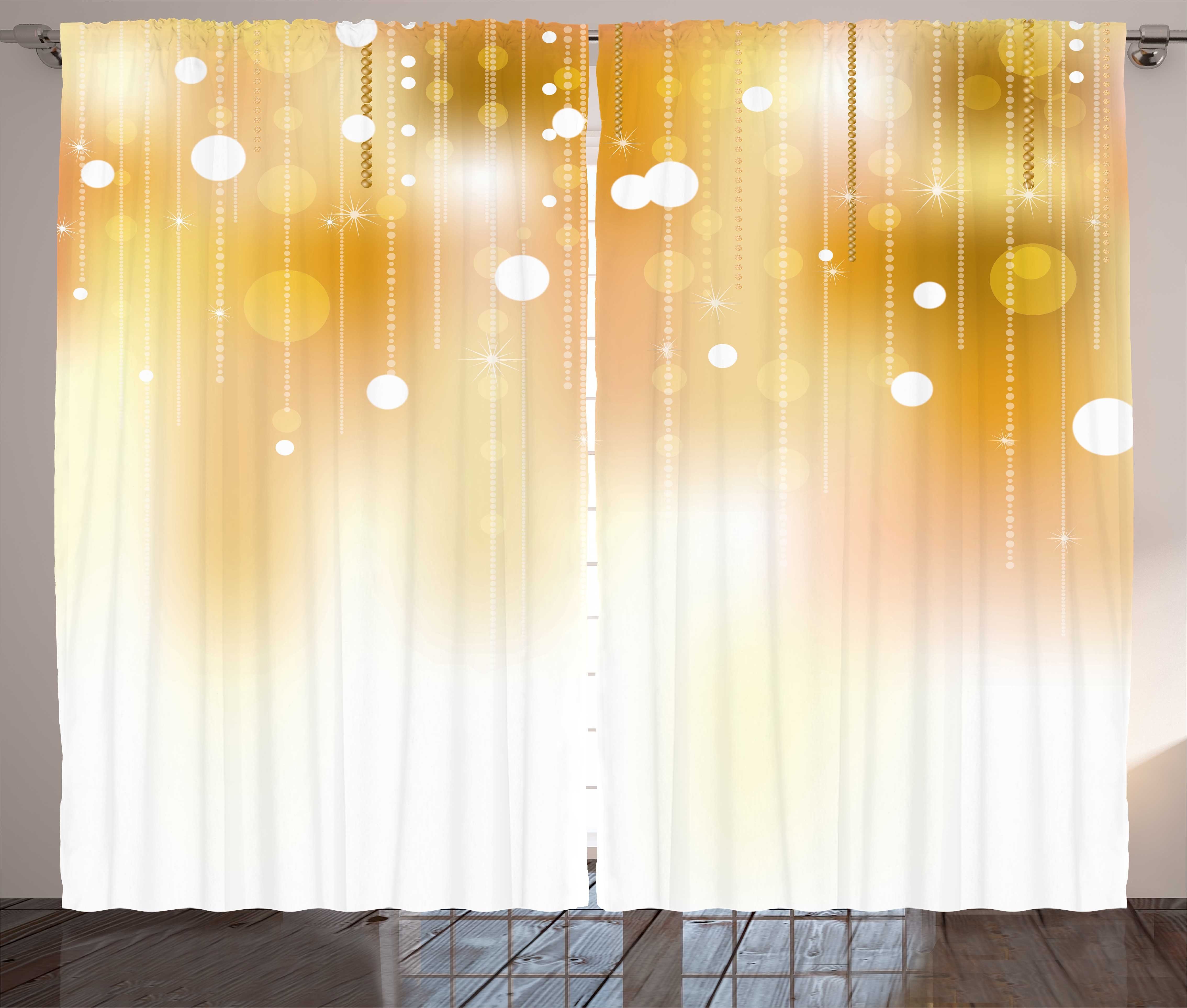 Gardine Schlafzimmer Kräuselband Vorhang mit Schlaufen und Haken, Abakuhaus, Weihnachten Noble Weihnachtsentwurf