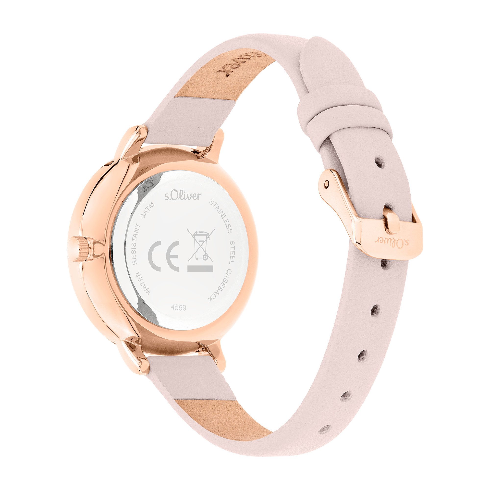 s.Oliver Quarzuhr Lovely Time SO-4559-LQ, Armbanduhr, Damenuhr, analog