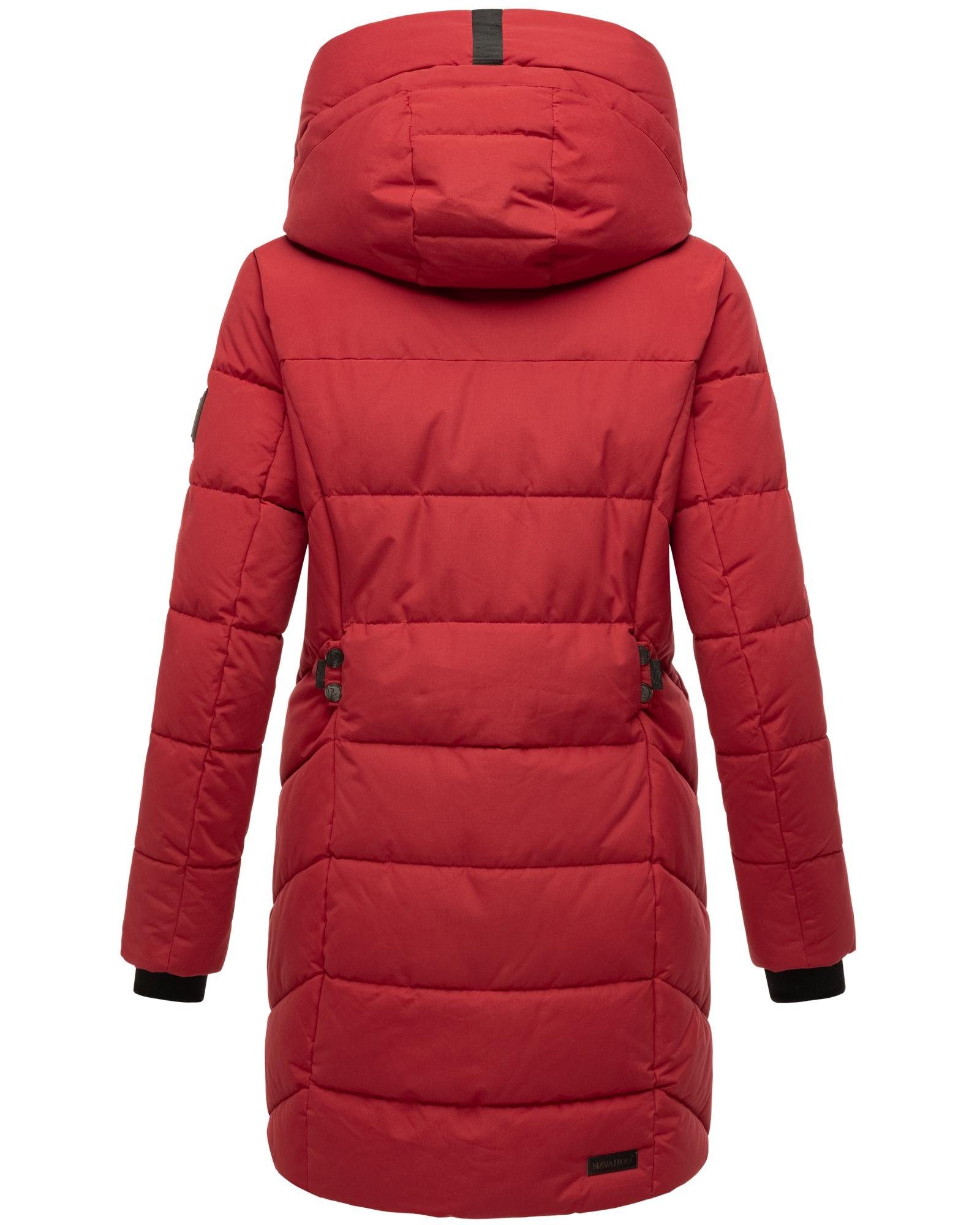 Navahoo Steppmantel Knutschilein Stylischer Damenmantel mit abnehmbarem Fleece-Kragen