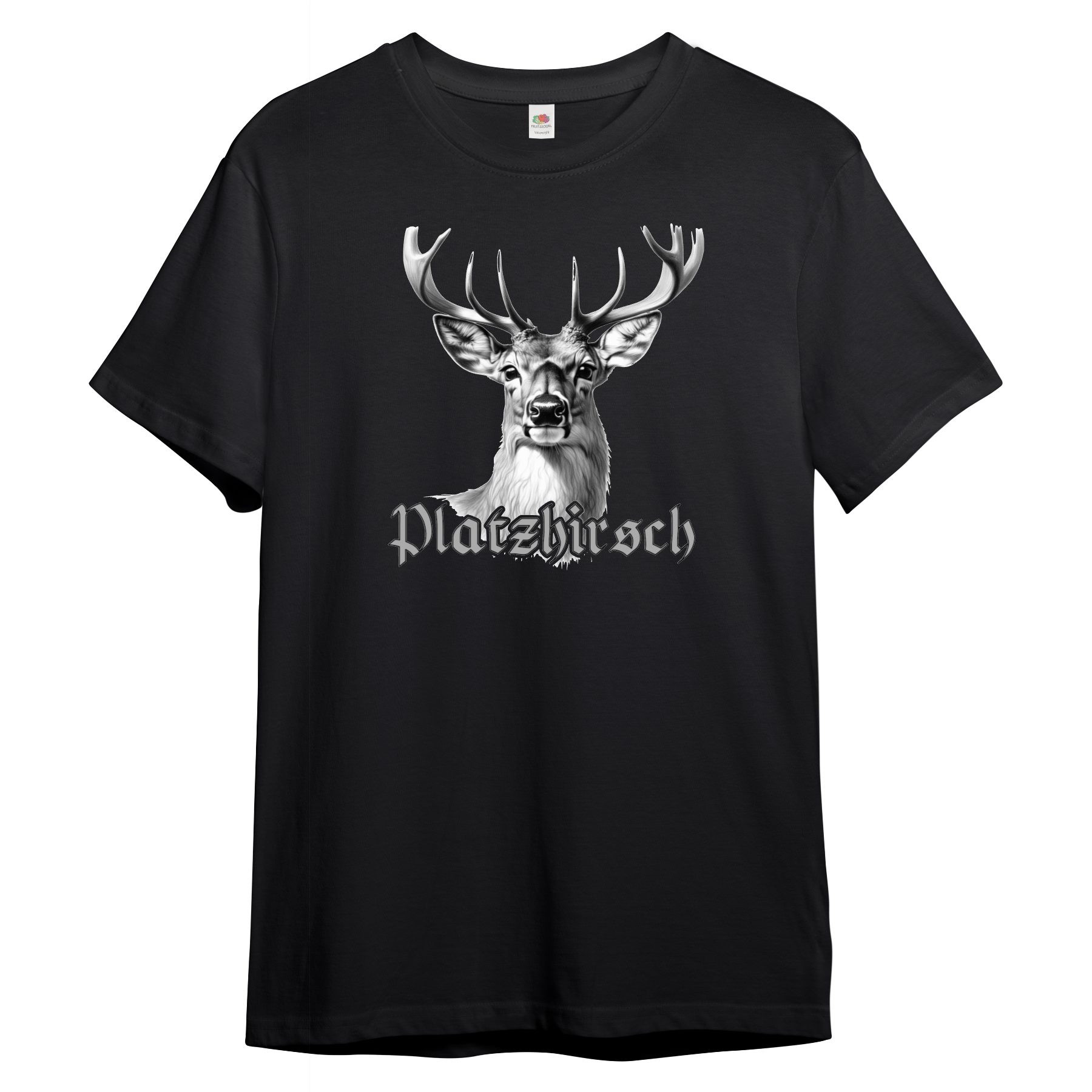 PAULGOS Print-Shirt Herren T-Shirt, "Platzhirsch", Hirschkopf