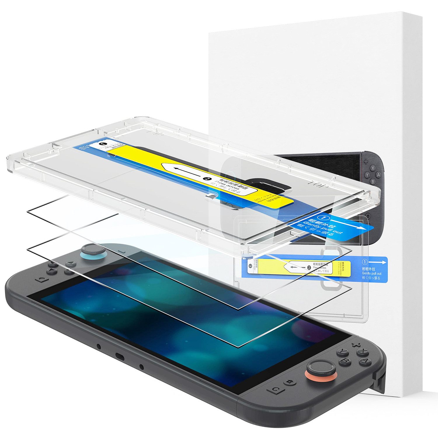 ibettertec Displayschutzfolie Panzerglas für Nintendo Switch 2 Modell 2025 [2 Stück] Schutzfolie für Nintendo Switch 2 Modell 2025 Released, 9H Härte 2.5D[Hohe Auflösung][Anti-Bläschen][Anti-Kratzen], Displayschutz Schutzfolie mit Rahmen Kompatibel mit Nintendo Switch 2