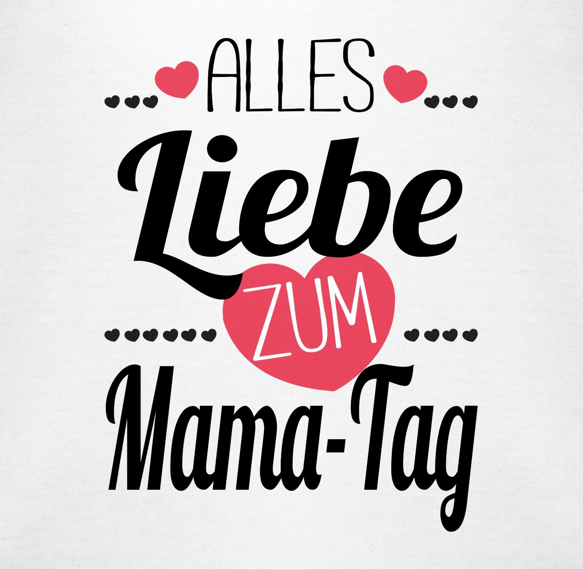 Shirtracer Shirtbody zum 1 Alles (1-tlg) Weiß Liebe Muttertagsgeschenk Mama-Tag Herzchen