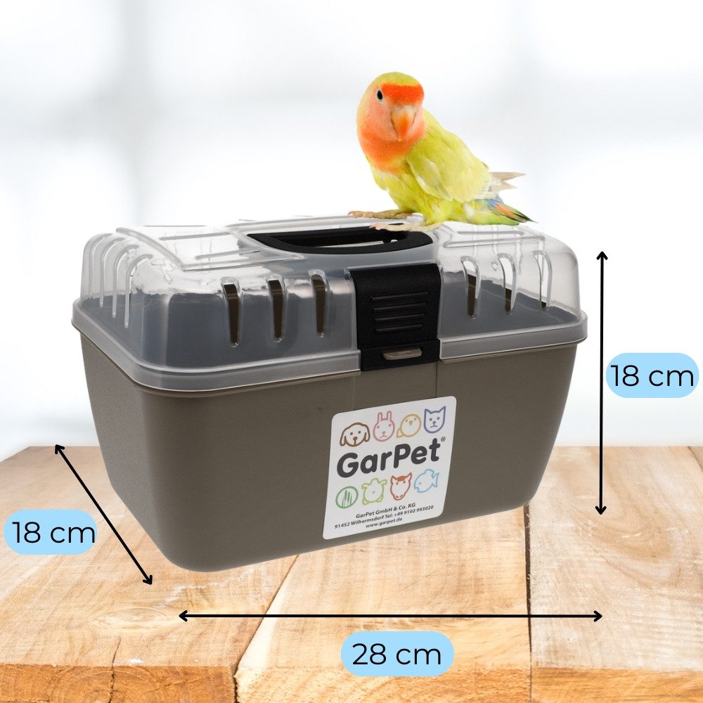 GarPet Tiertransportbox 2er Set Transportbox Kleintier Meerschweinchen Hamster Vogel Reise Box
