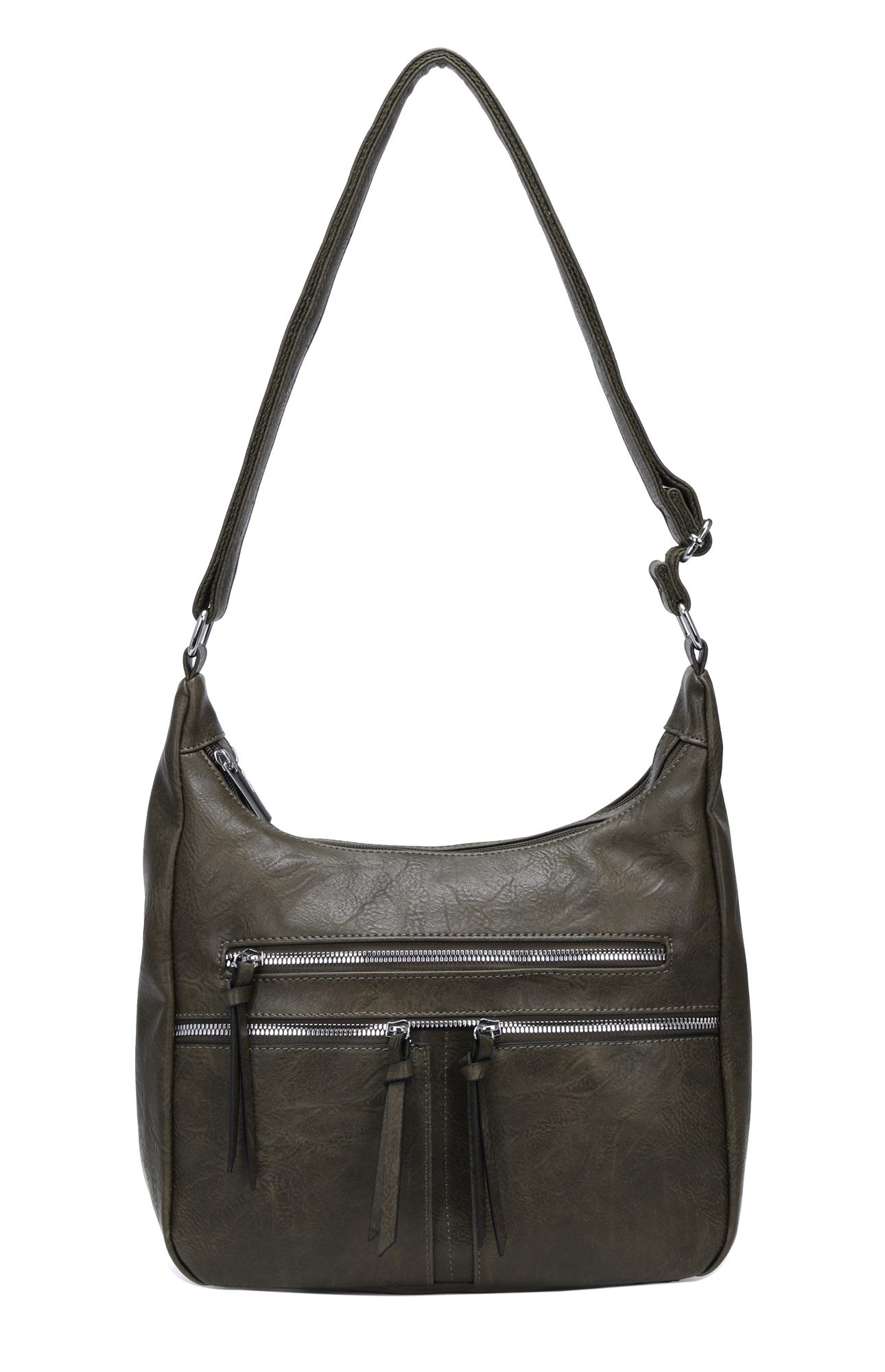 Schultertasche Damen Tasche Shopper Crossbody Umhängetasche Leder Optik City Bag