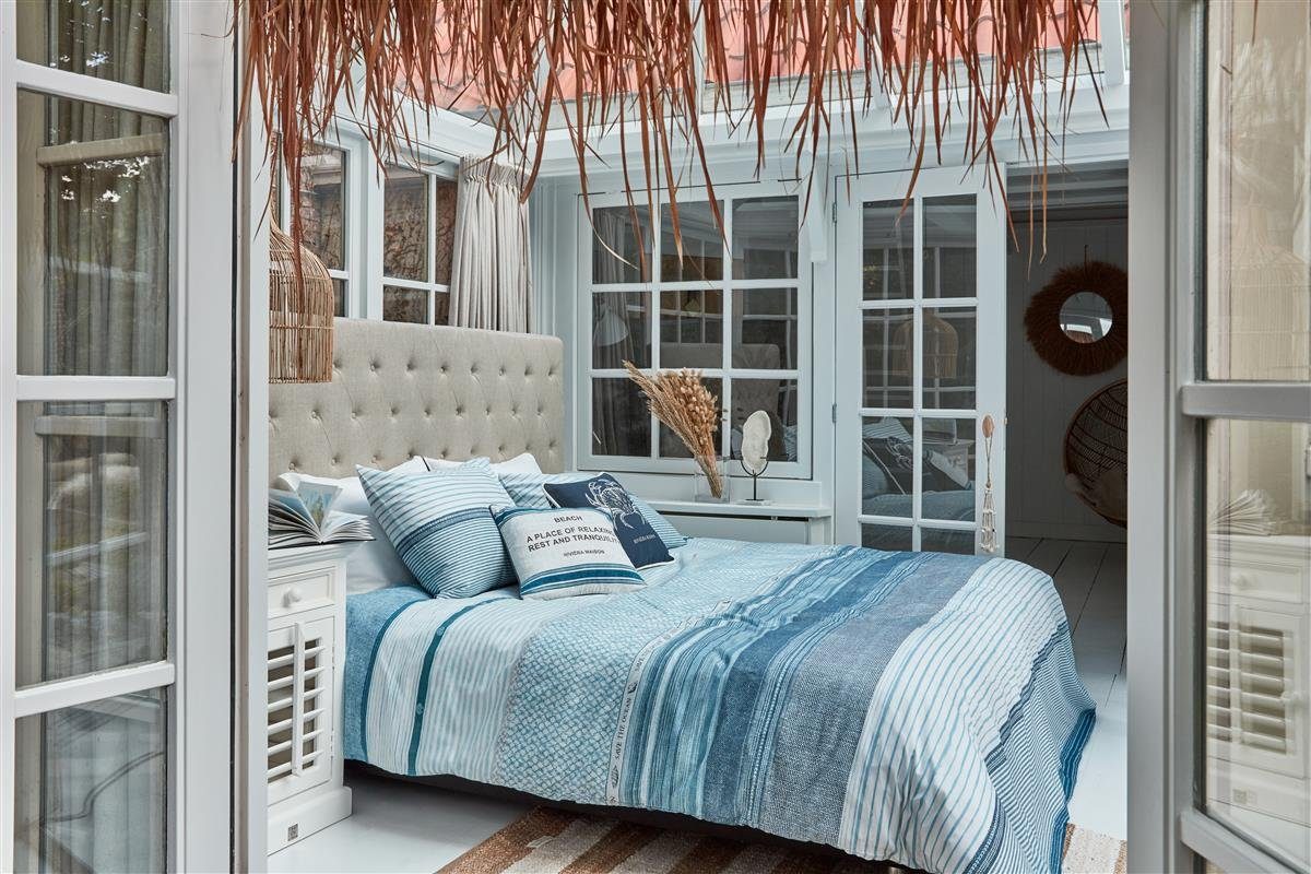 PiP Studio Kissenhülle Save The Ocean Blue 80X80 Blau Renforcé 80 x 80