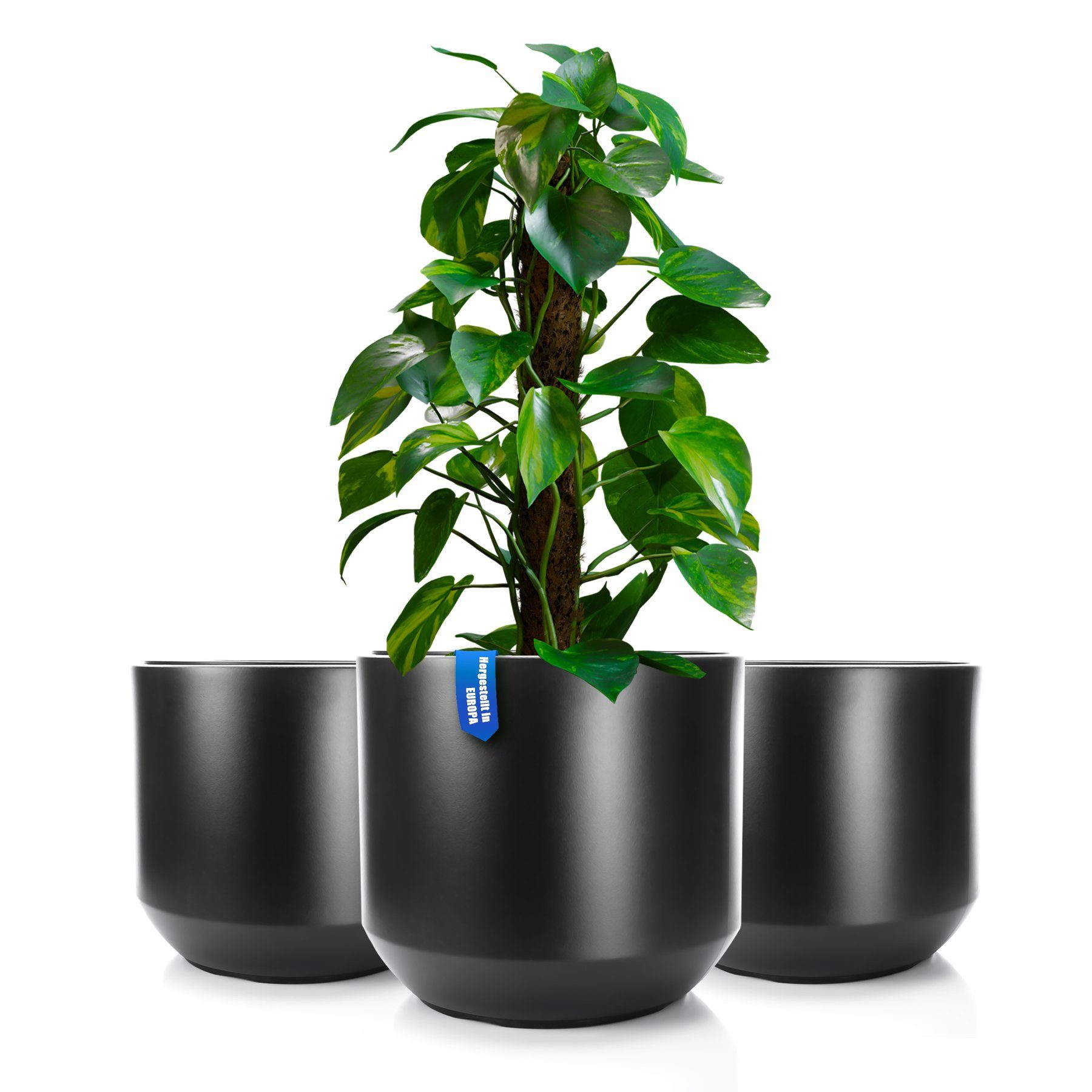 BigDean Blumentopf 3x Pflanzkübel Style ø 40 cm anthrazit wetterfester Blum günstig online kaufen