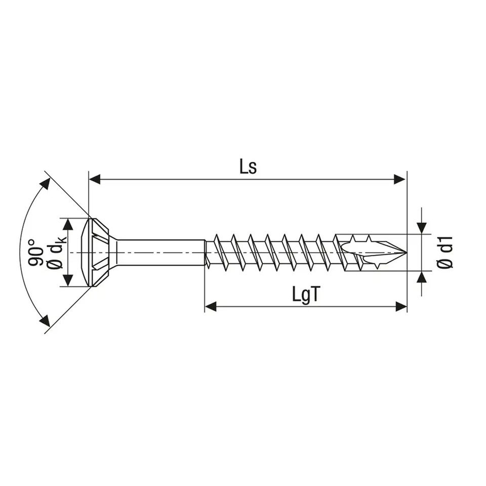 SPAX Schraube SPAX Fassadenschraube BLAX, Linsensenkkopf, Teilgewinde, Edelstahl A2