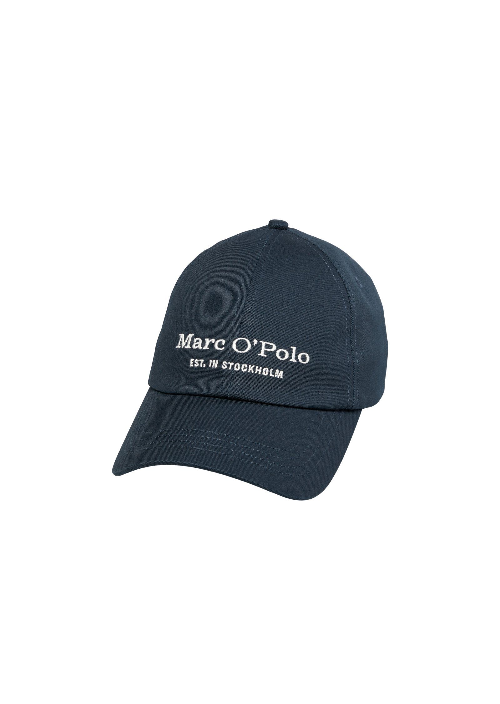 Marc O'Polo Baseball Cap aus dunkelblau Organic-Twill hochwertigem
