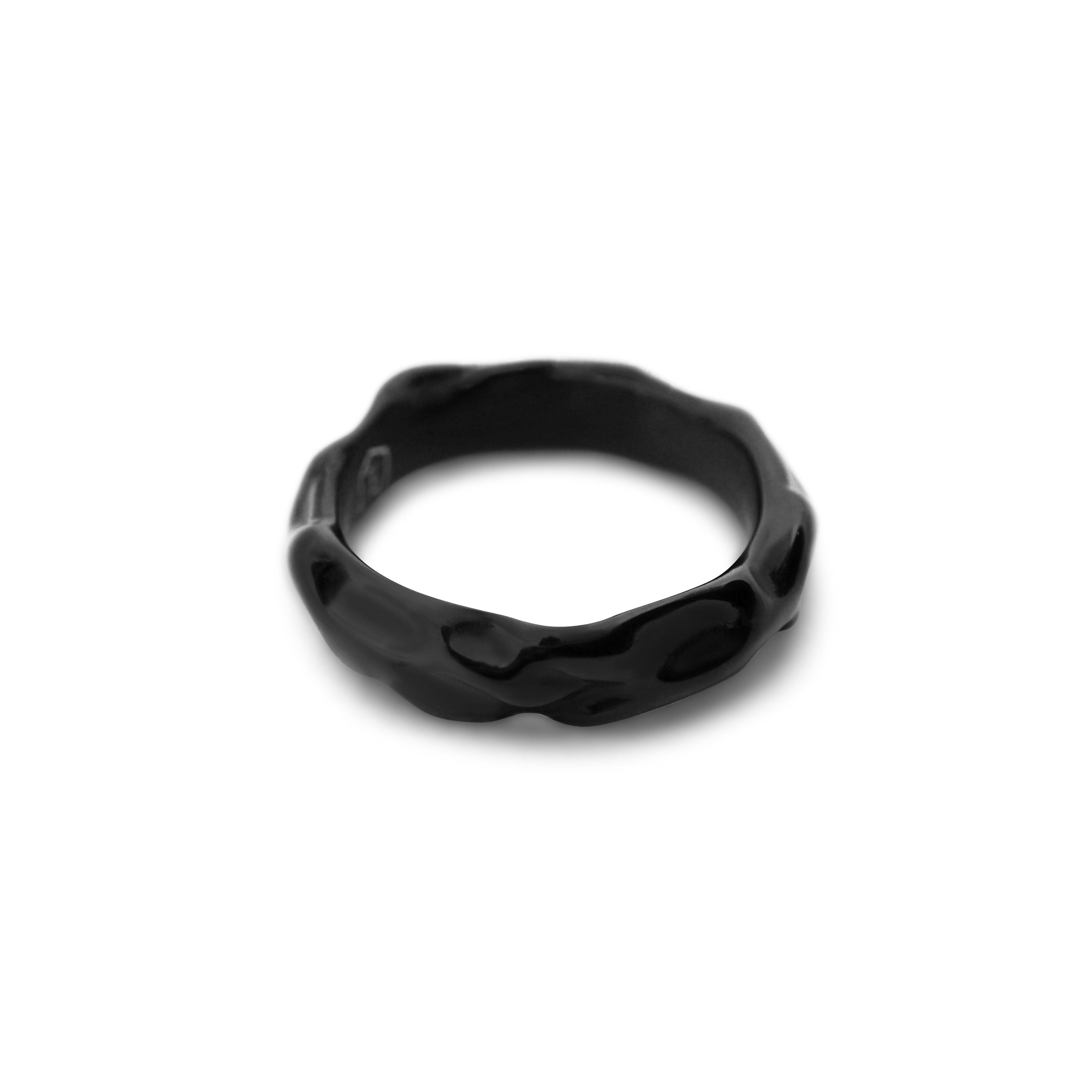 Männer Sprezzi Fashion robust massiv Schwarz Silberring Siegelring Edelstahl Fashion Fingerring Sprezzi