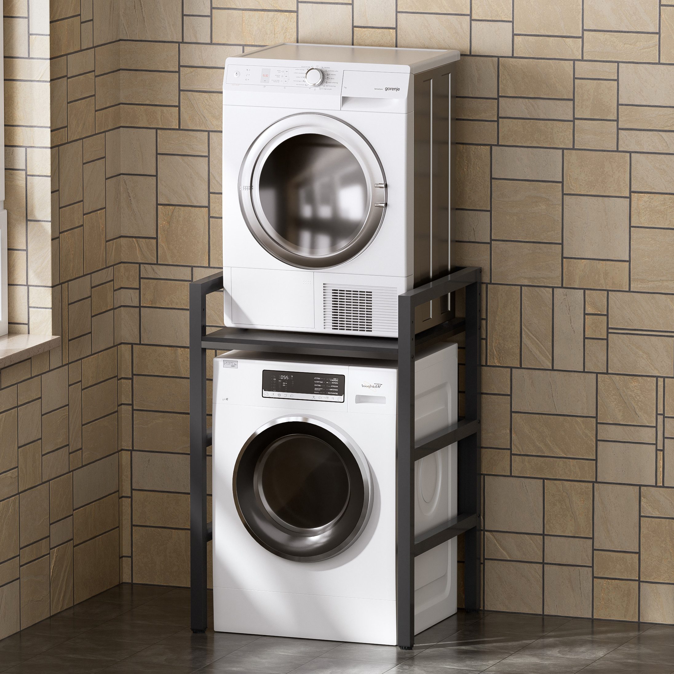 TWSOUL Waschmaschinenumbauschrank Waschmaschinenständer, Metallrahmen, Dopp günstig online kaufen