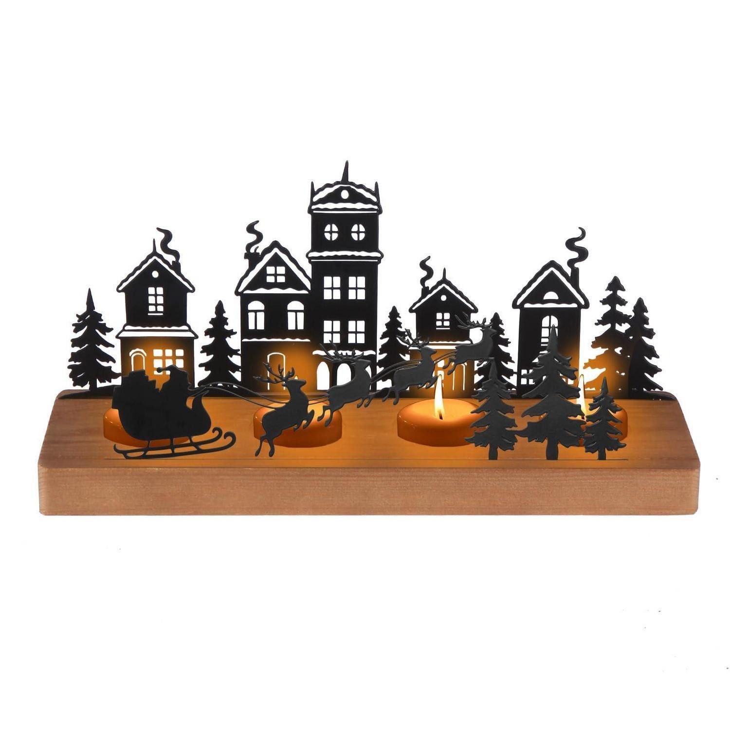 LuxusKollektion Adventskranz Adventskranz Kerzenhalter Metall Holz Deko 2026