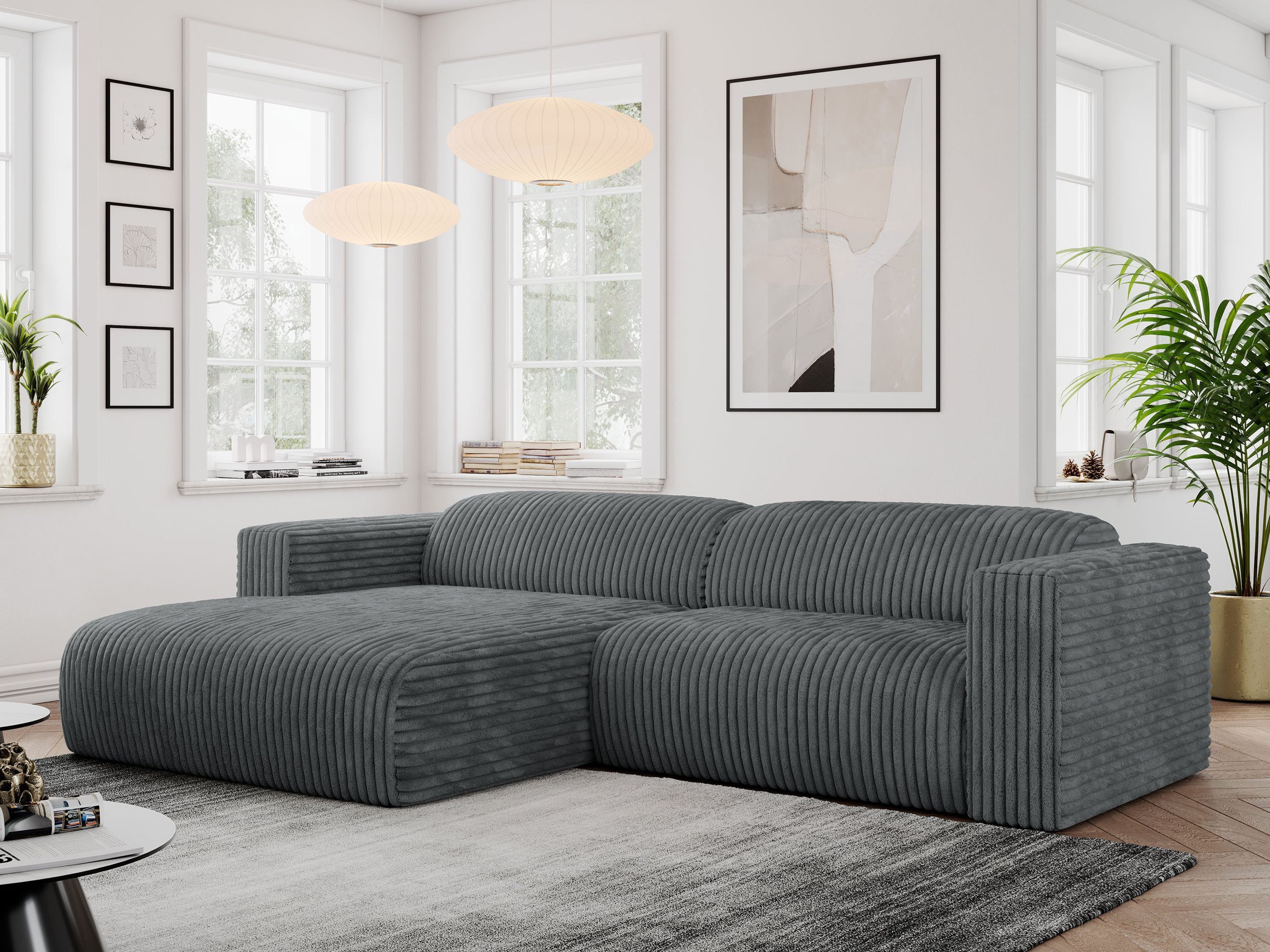 MKS MÖBEL Ecksofa PASADENA, Set, Wellenfedern, günstig online kaufen