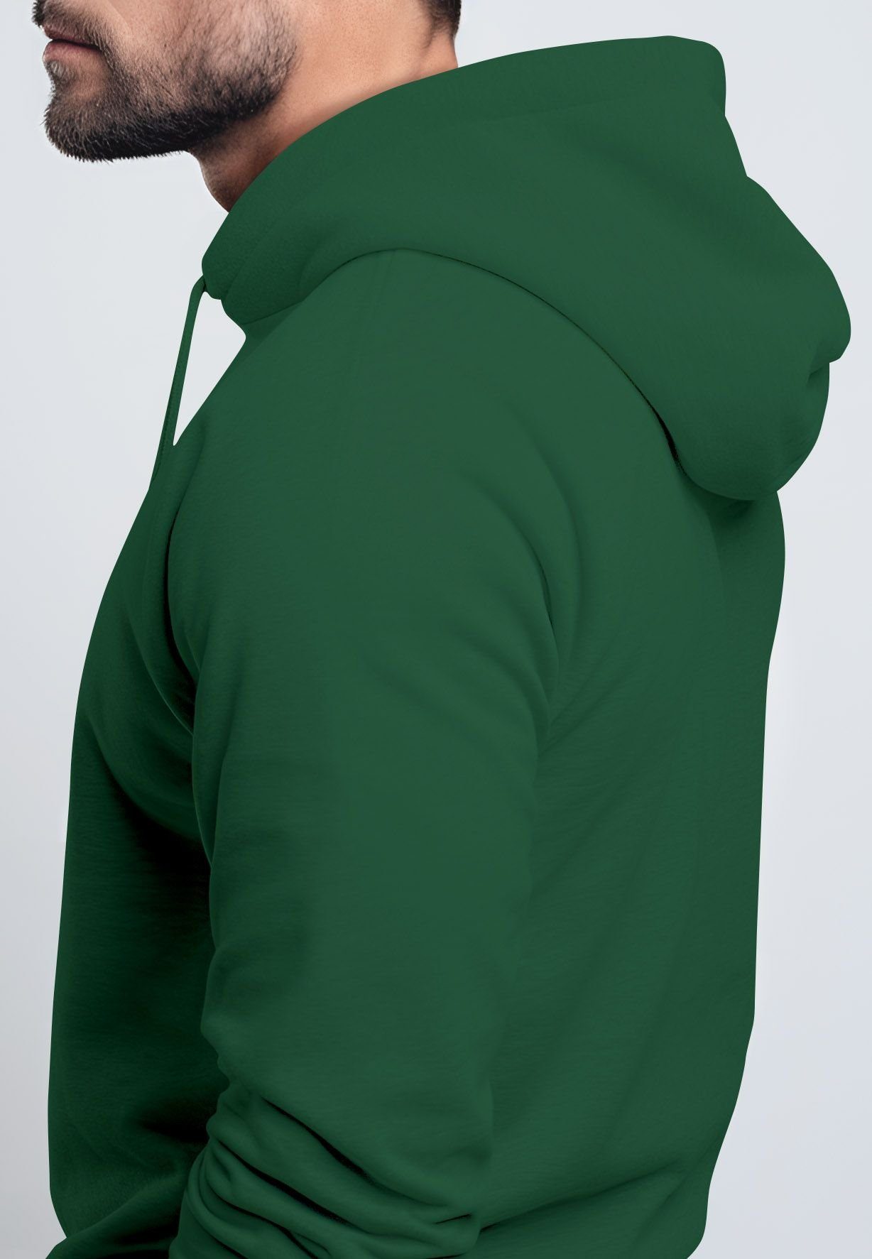 Neverless Sweatjacke Herren Hoodie Vibes Sweatjacke bottle-green Logo-Print Good mit Aufdruck Kapuze Zip