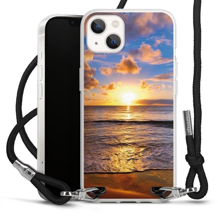 DeinDesign Handyhülle Meer Sonnenuntergang Strand Strand Apple iPhone 13 Handykette Hülle mit Band Case zum Umhängen