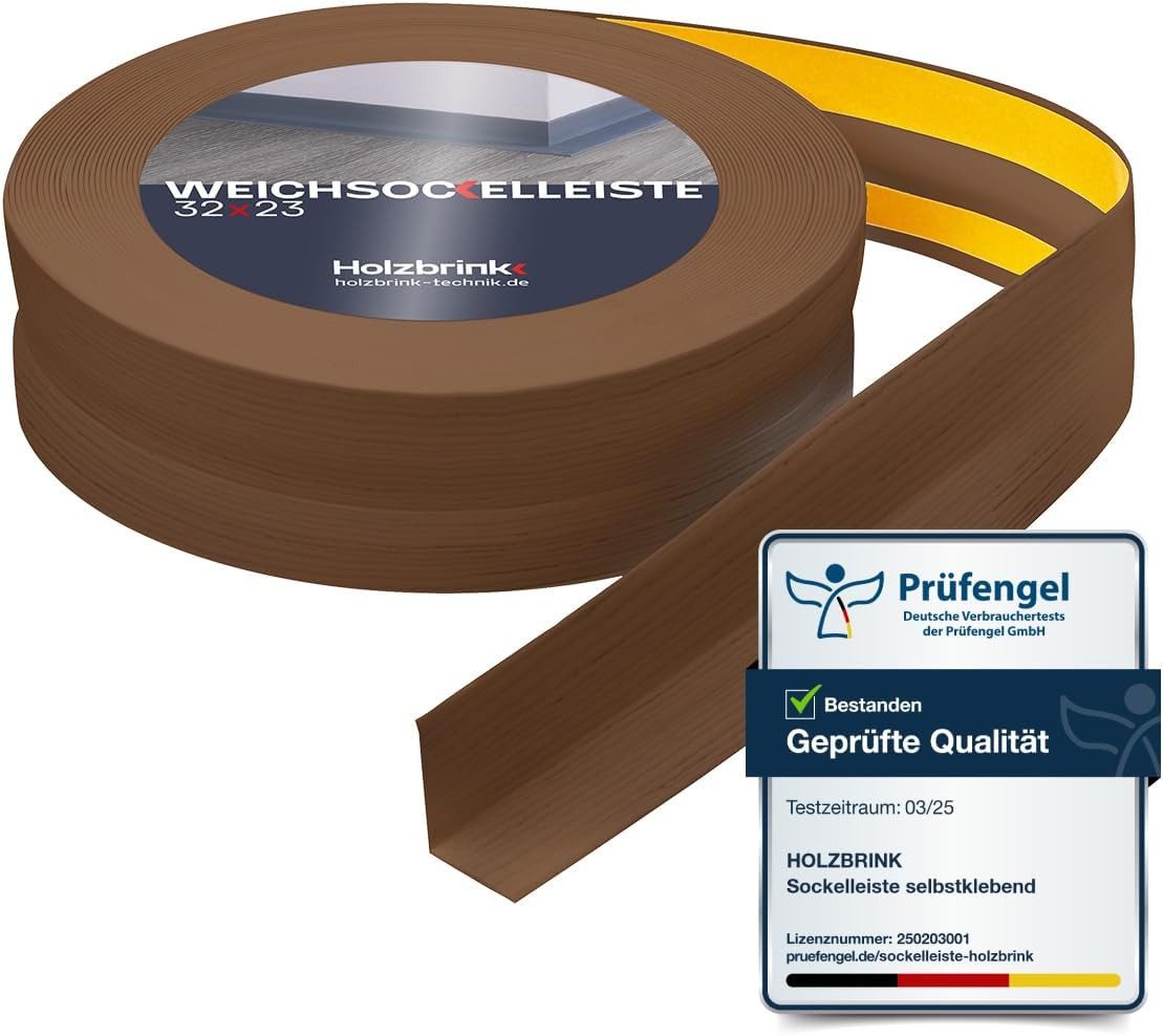 HOLZBRINK Sockelleiste HOLZBRINK selbstklebend PVC 32x23mm, 75 m (3x25m), L günstig online kaufen
