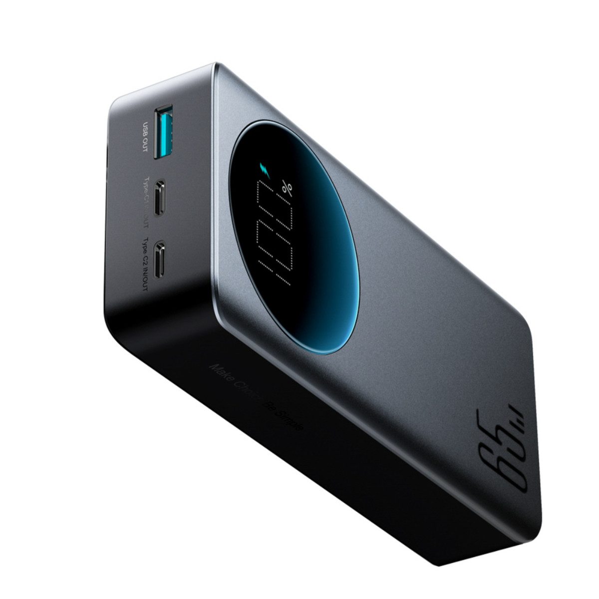 JOYROOM JR-PBF05 Pro Powerbank Powerbank 30000 mAh (12, 15, 5, 9, 20 V), 30000 mAh Powerbank mit 65 W und Display