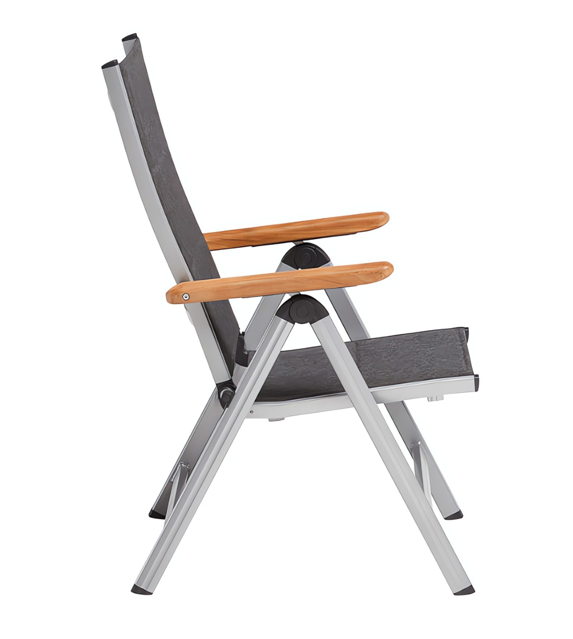 KETTLER Gartenstuhl GRANADA Padded Multipositionssessel silber/ anthrazit meliert