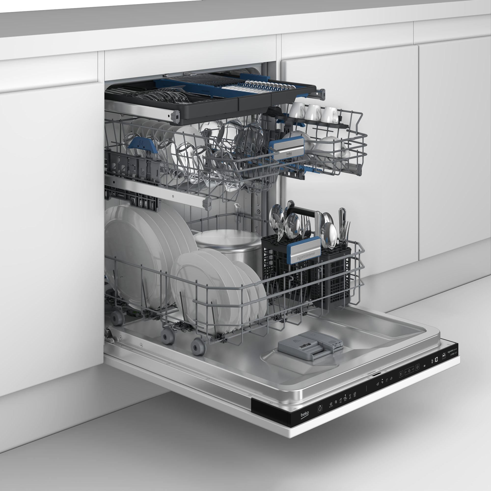 BEKO vollintegrierbarer Geschirrspüler BDIN36550P, 8,9 l, 15 Maßgedecke