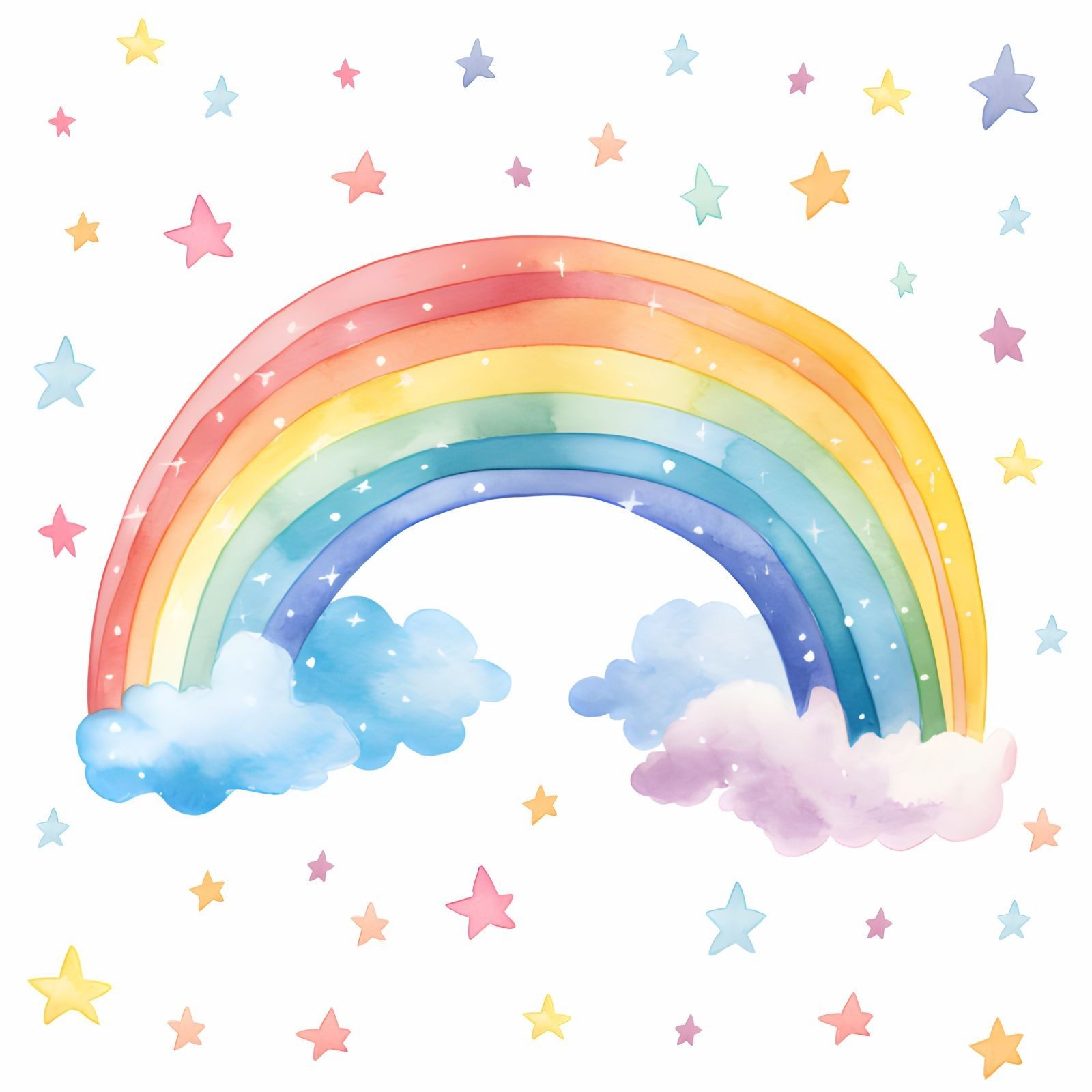nikima Wandtattoo 251 Wandtattoo Regenbogen bunt - Größe 750 x 420 mm (PVC- günstig online kaufen