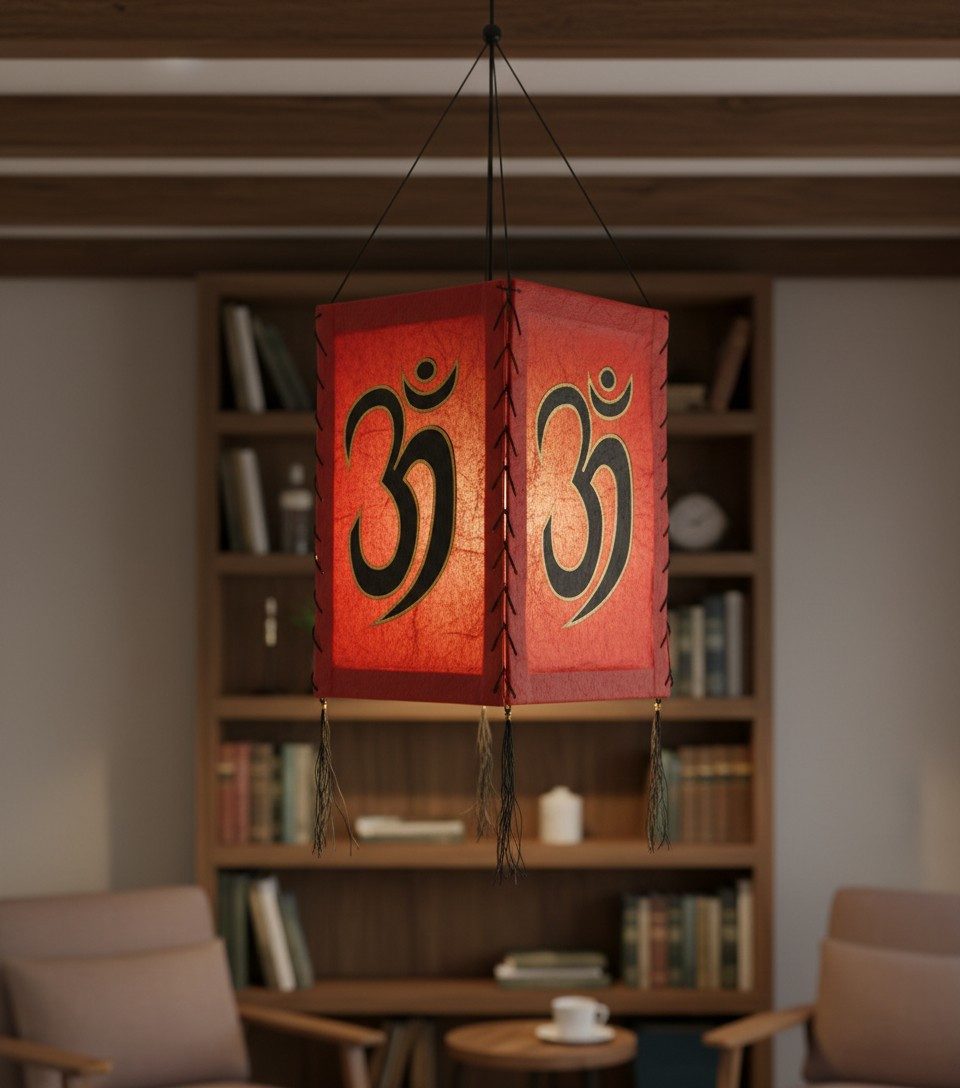 Guru-Shop Lampenschirm Lokta Papier Hänge Lampenschirm, Deckenleuchte..