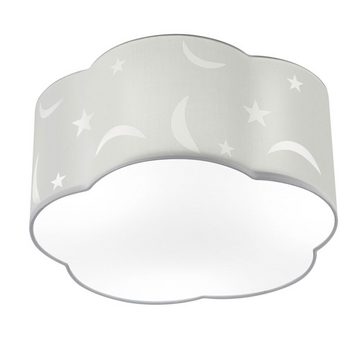 etc-shop Dekolicht, Leuchtmittel nicht inklusive, Deckenlampe Spielzimmerleuchte Wolke Kinderzimmer Textil weiß D 40 cm