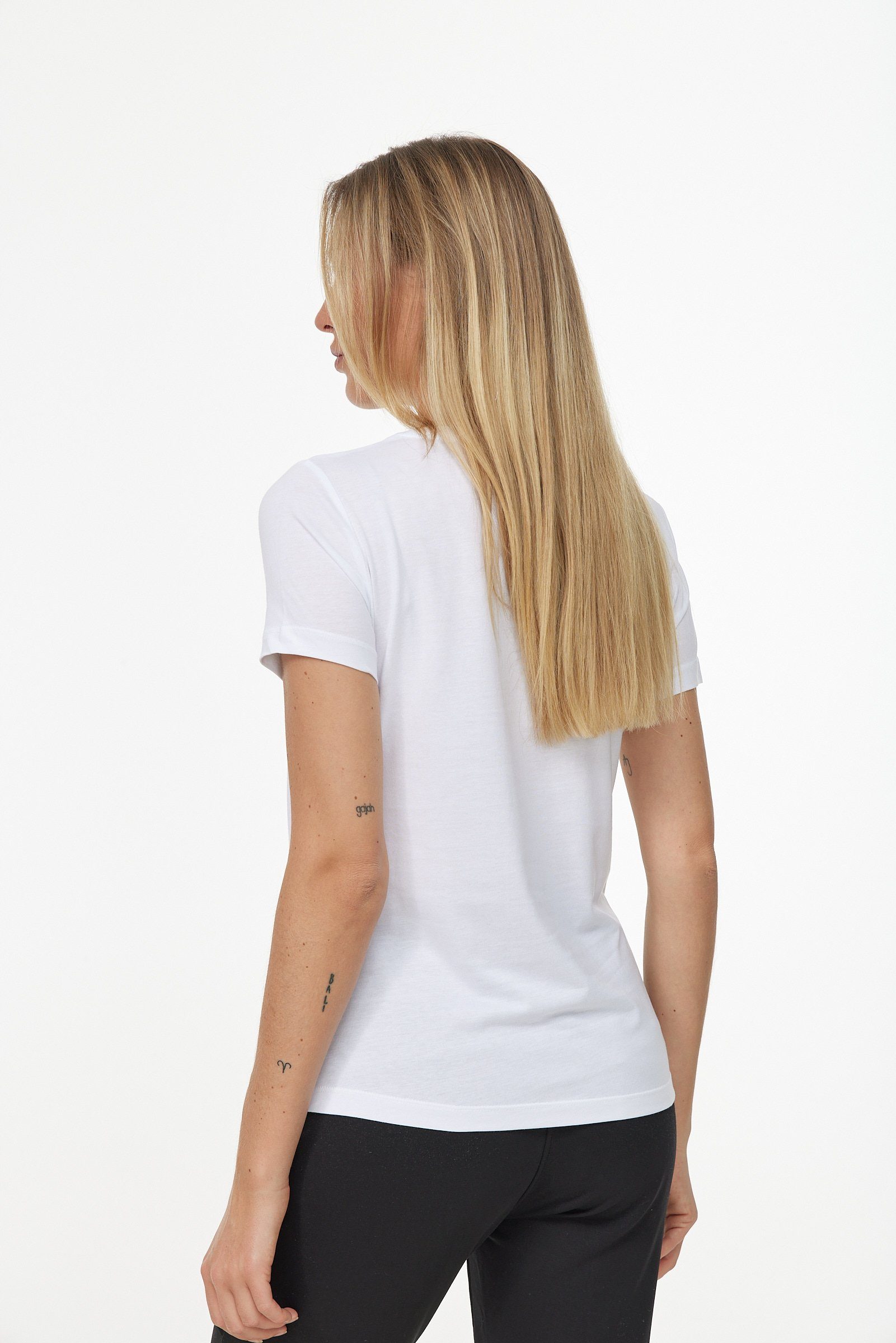 weiß-schwarz in Design Decay schlichtem T-Shirt