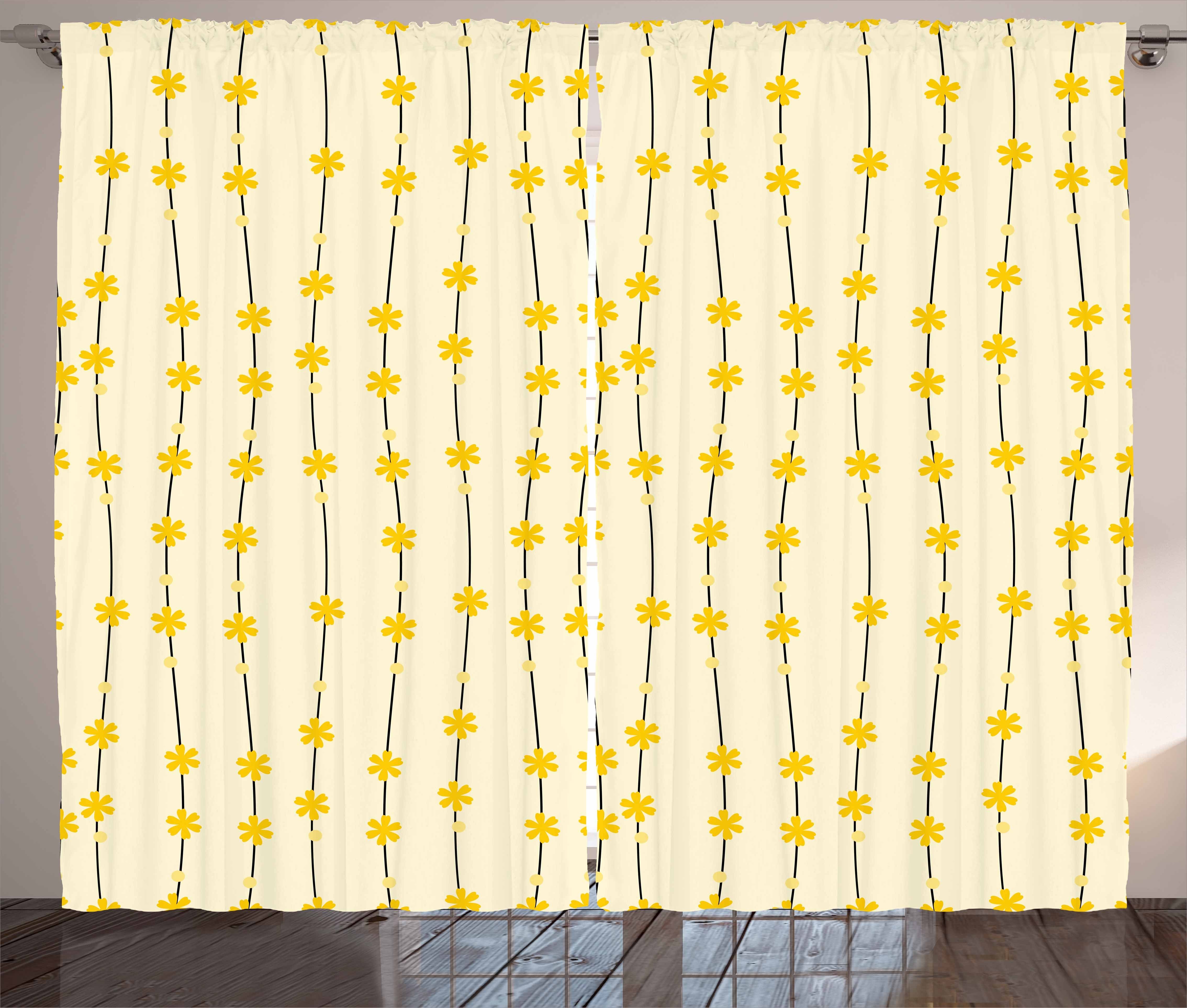 Gardine Schlafzimmer Kräuselband Vorhang mit Schlaufen und Haken, Abakuhaus, Blume Zusammenfassung Kleine Narzissen