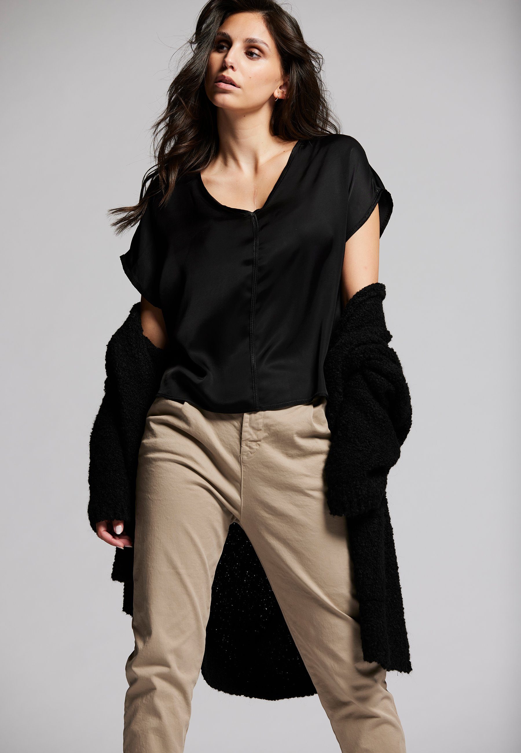 Andijamo-Fashion Shirtbluse SENSATION EDELSATIN | Blusenshirts