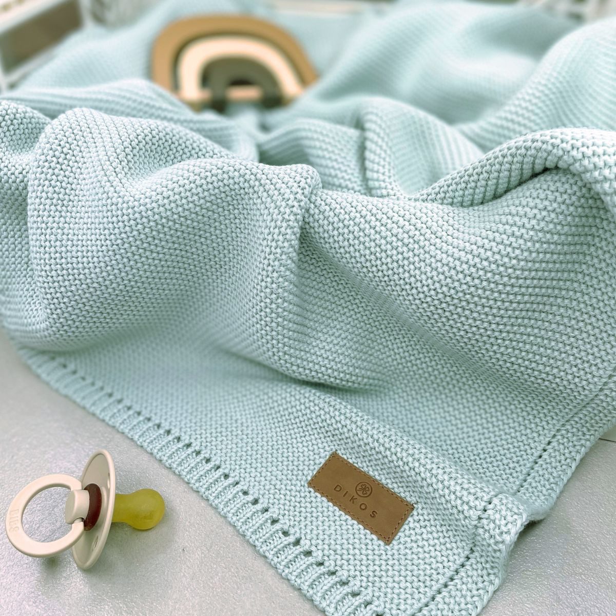 Babydecke DIKOS® Baby Decke für Neugeborene aus *100%* Bio Baumwolle, DIKOS, Kuscheldecke PREMIUM Qualität Geschenk zur Geburt, atmungsaktiv, clean
