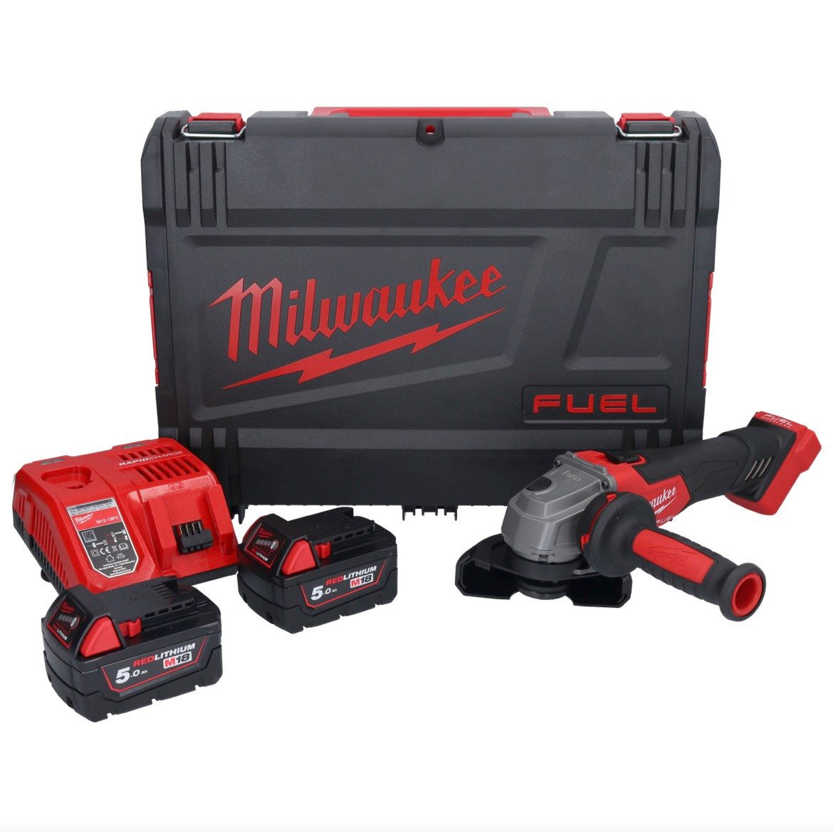 Milwaukee Akku-Winkelschleifer M18 FSAG115X-502X Akku Winkelschleifer 18 V 115 mm Brushless + 2x