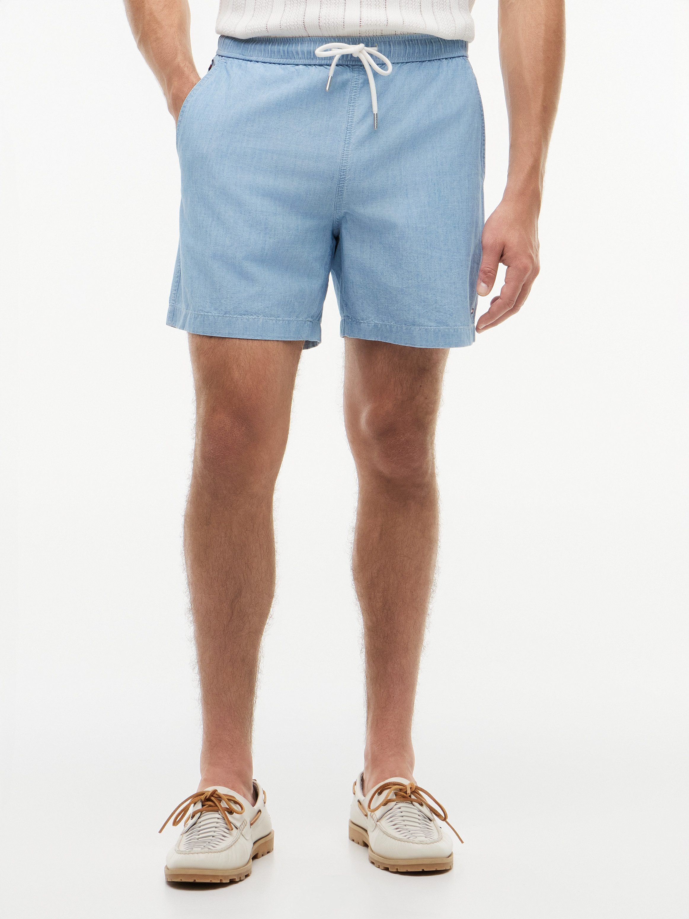Tommy Hilfiger Shorts DOVER 6" PO CHAMBRAY im Chambray-Optik, elatischer Bund