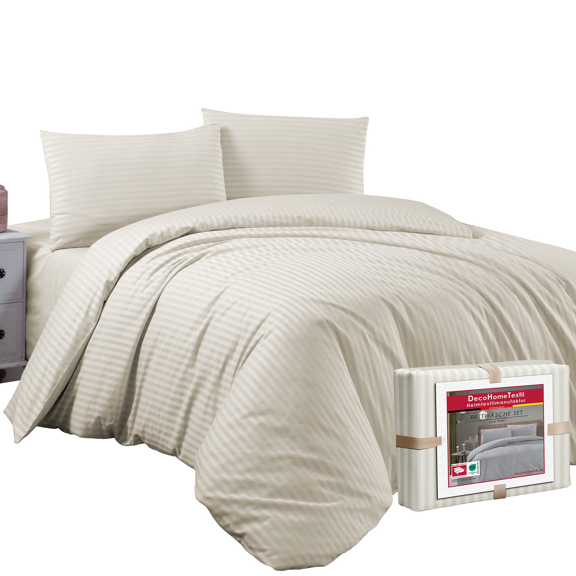 DecoHomeTextil Heimtextilmanufaktur Bettwäsche Set Bettgarnitur mit Reißver günstig online kaufen