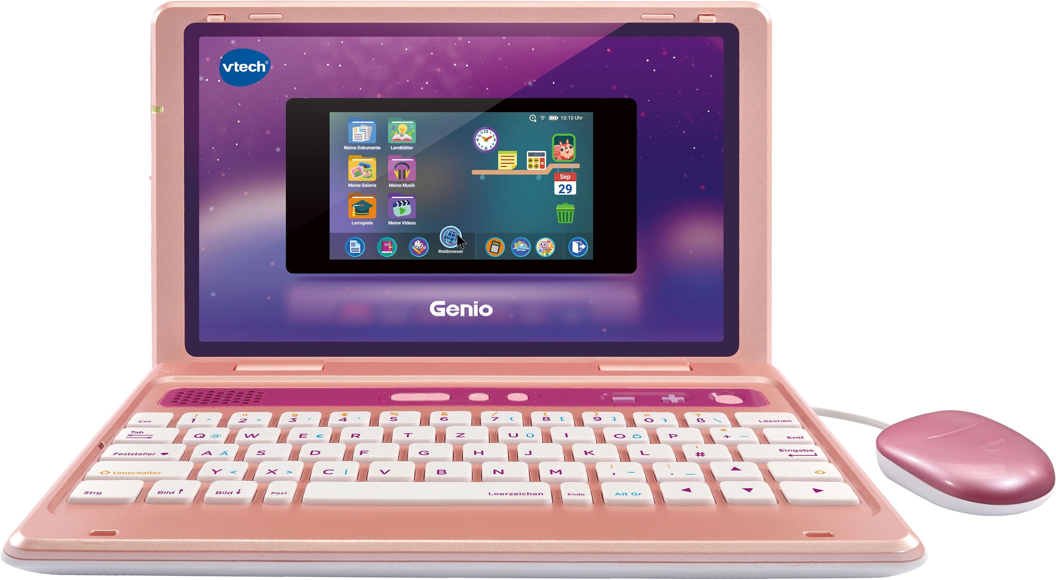 Vtech® Genio & Go, School Kindercomputer Lernlaptop, pink