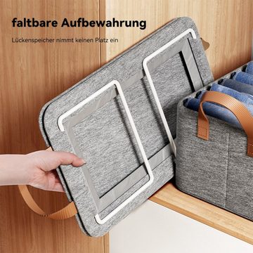 DOPWii Aufbewahrungsbox Stoff-Aufbewahrungsbox faltbar für Bücherregal, Büro, Schlafzimmer, Wohnzimmer, 47 x 30 x 20 cm