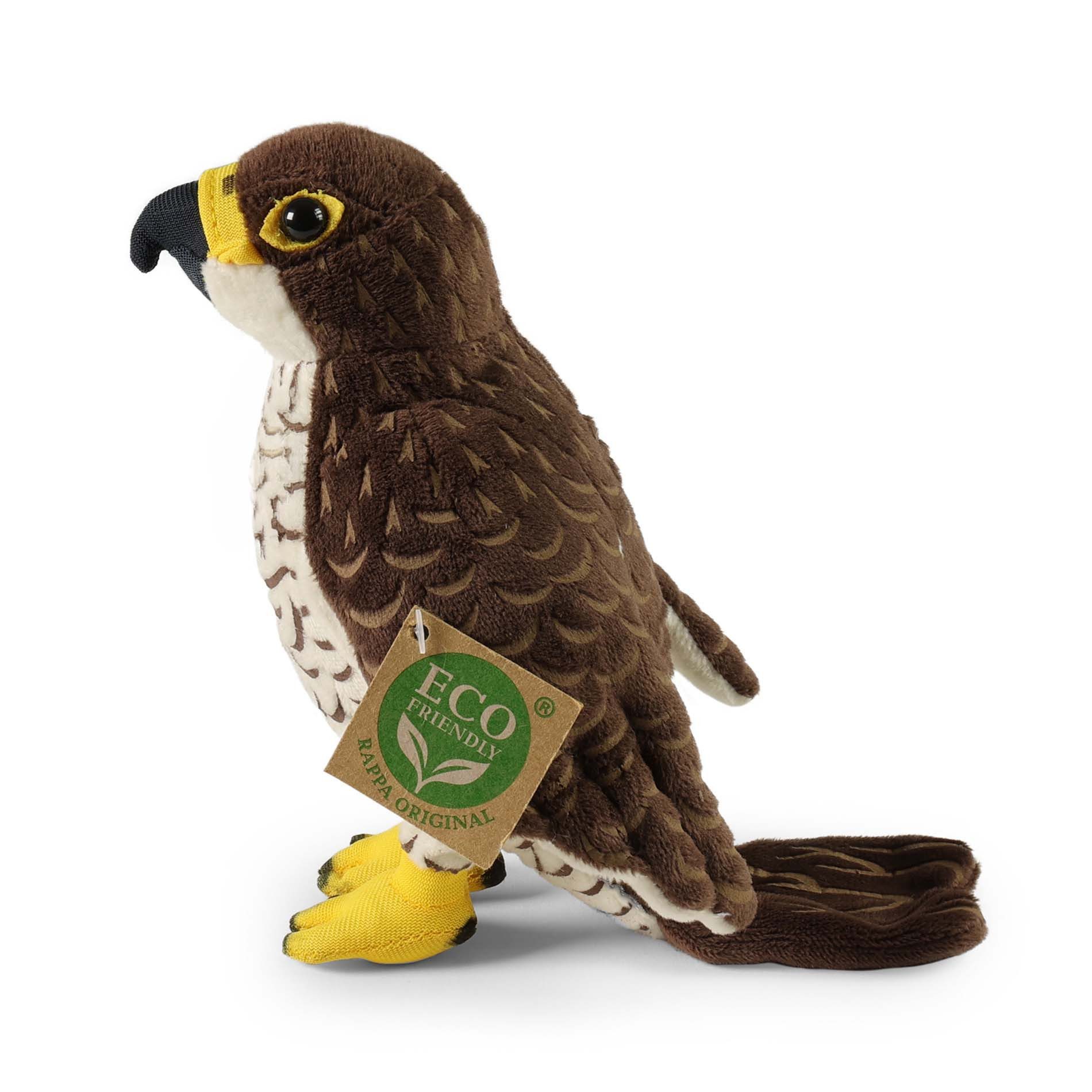Teddys Rothenburg Kuscheltier Falke 18 cm stehend braun/weiß Plüschfalke Stoffvogel