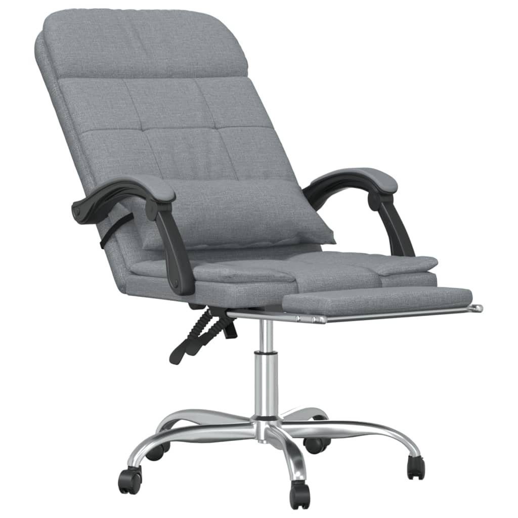 | Bürostuhl mit Bürostuhl Hellgrau (1 Stoff Massagefunktion Hellgrau Hellgrau St) vidaXL