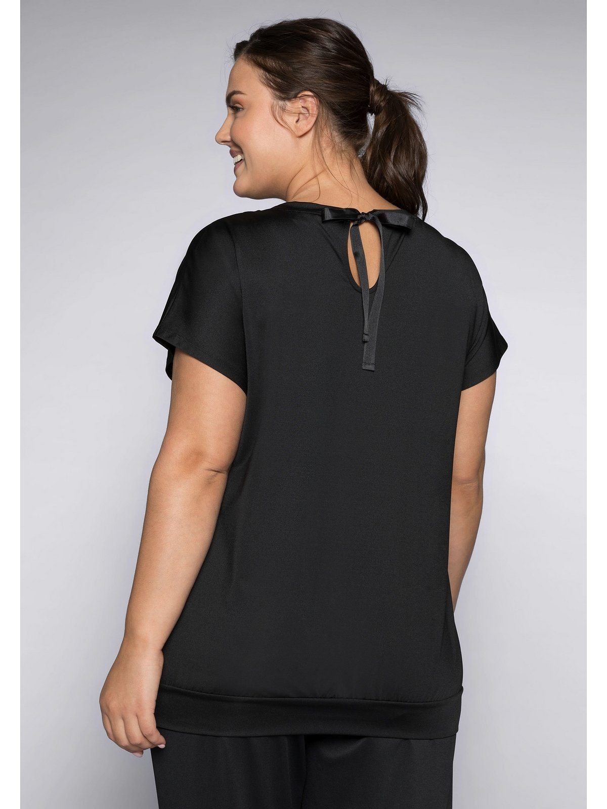 Große T-Shirt aus Sheego schwarz Funktionsmaterial Größen