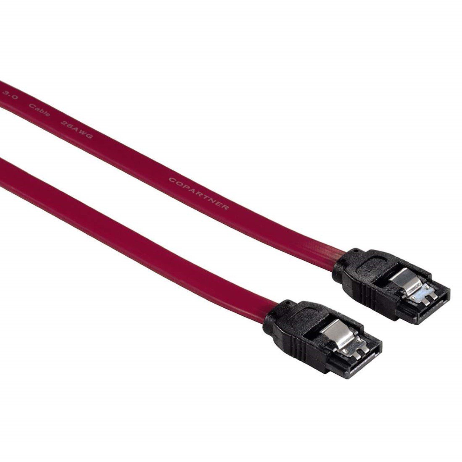 Hama SATA III 3 Kabel 0,6m Festplattenkabel 6Gbit/s Computer-Kabel, SATA-III, KEIN (60 cm), Datenkabel für PC SSD HDD Festplatte intern, flaches Kabel, 60cm lang