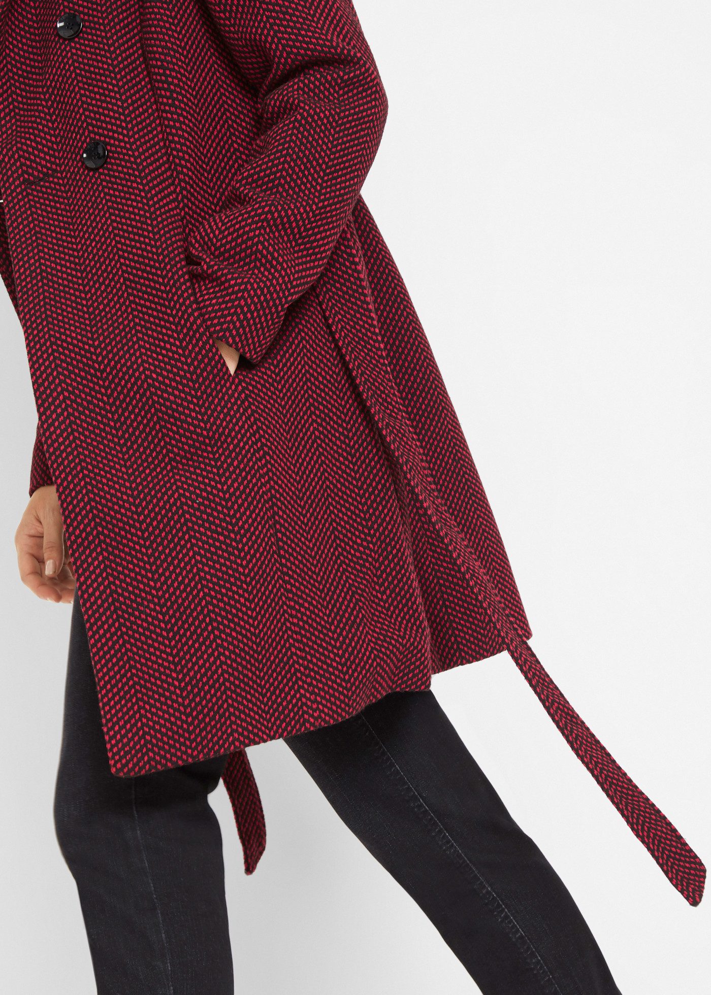 bonprix Outdoorjacke zweireihig, mit großer Kapuze, Loose Fit – Bild 4 von 5