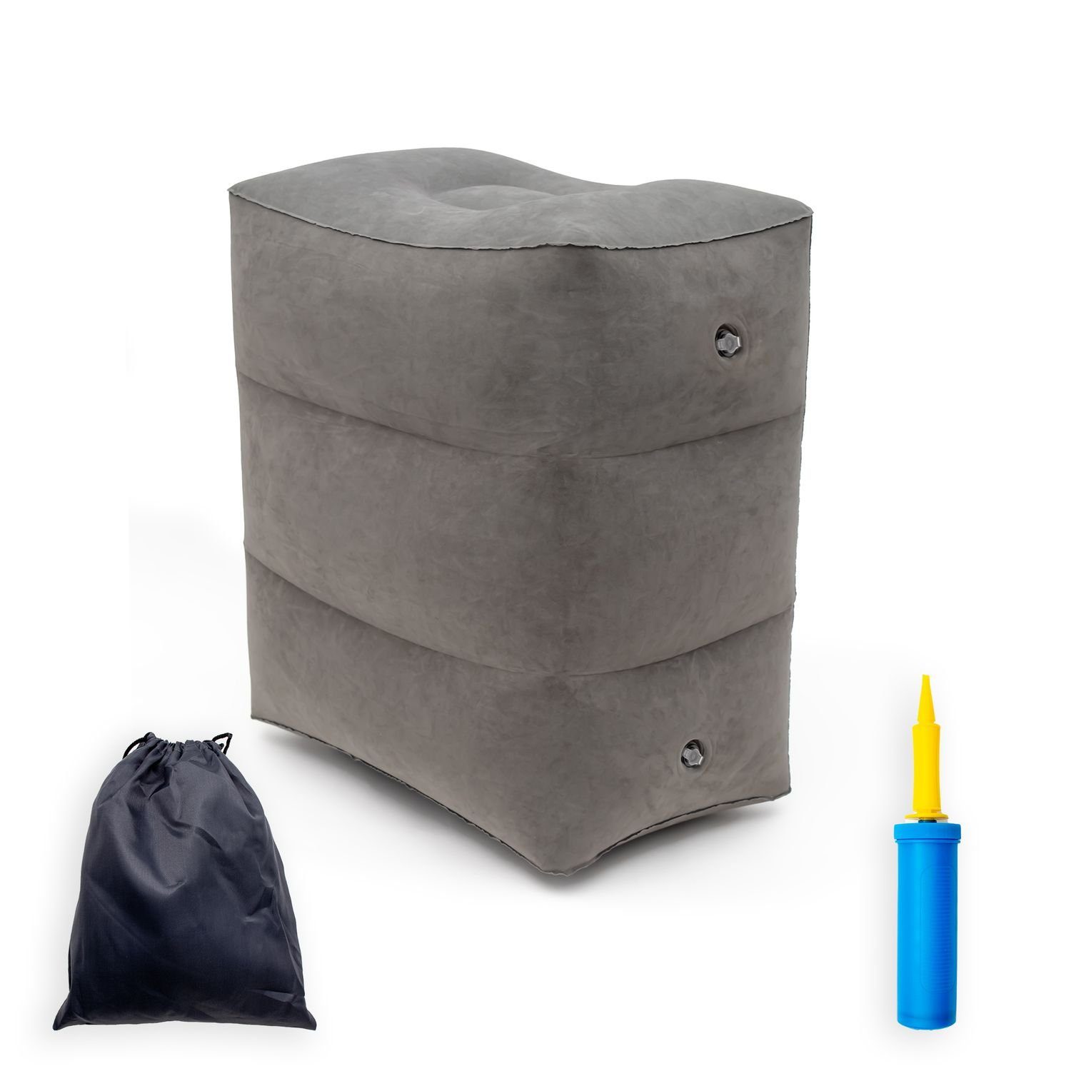 Intirilife Fußstütze, Fußstütze Reise Hocker mit Tasche und Luftpumpe aufbl günstig online kaufen