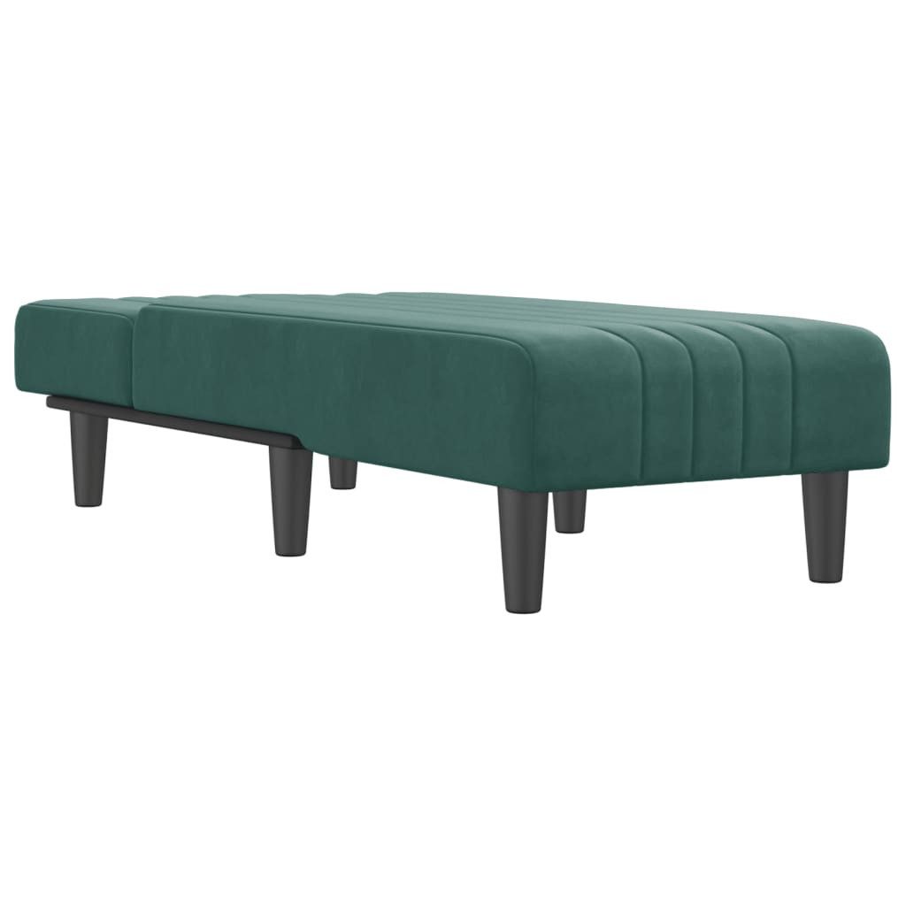 vidaXL Chaiselongue Chaiselongue Dunkelgrün Samt, 1 günstig online kaufen