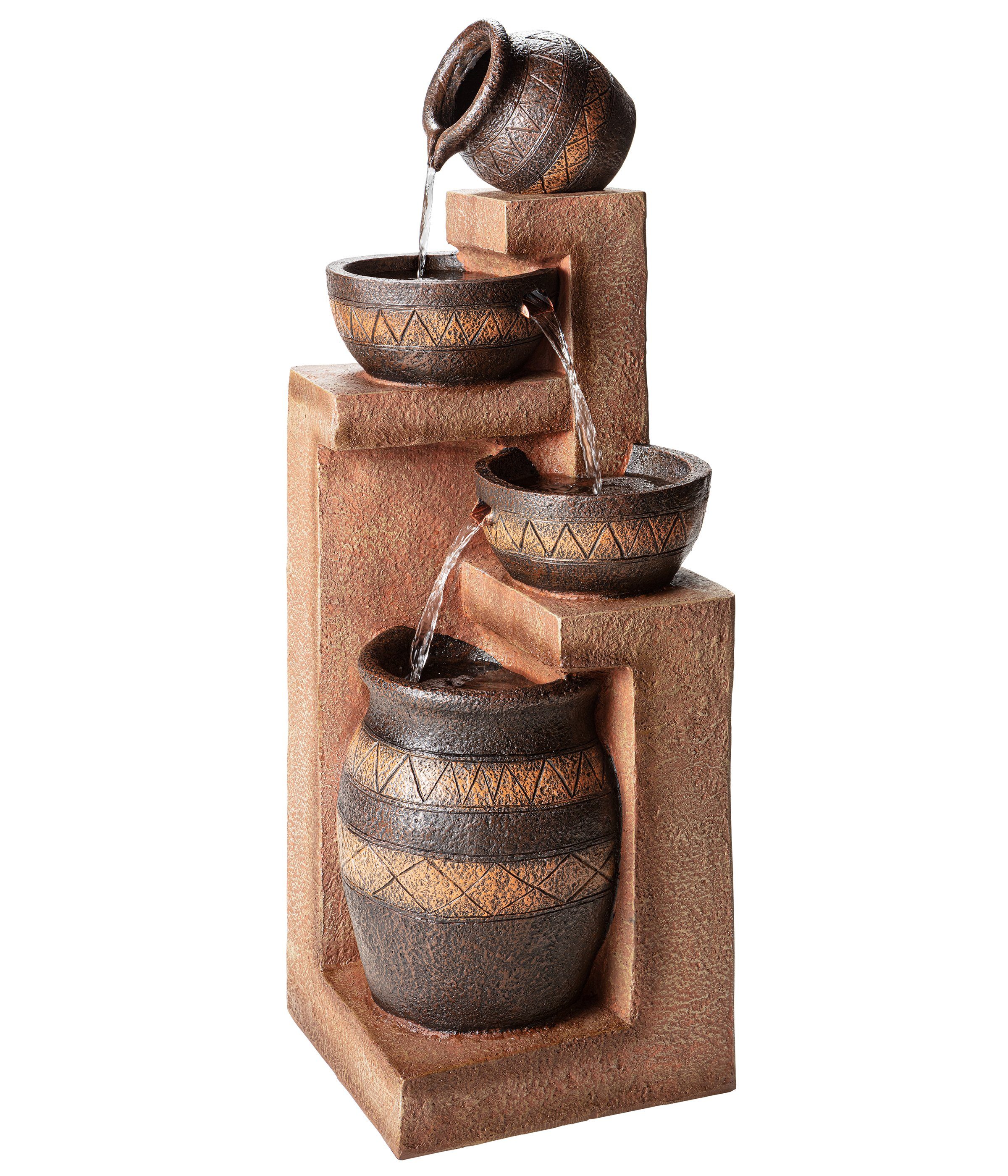 Dehner Gartenbrunnen »Monterry, LED, ca. 117.5 x 43.5 x 41.5 cm, braun