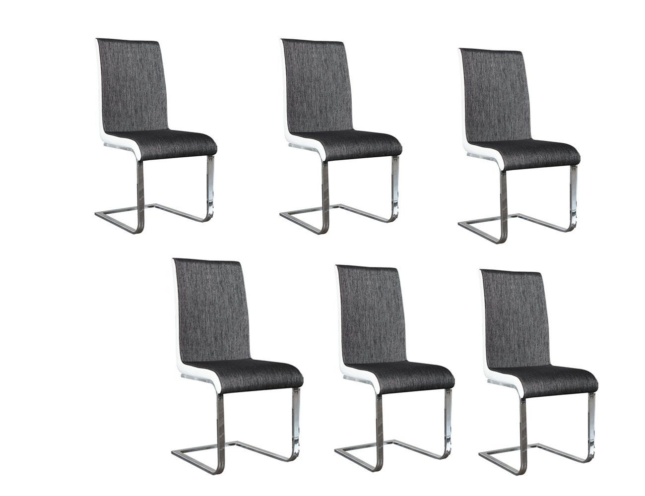 SITHEIM.de Freischwinger 6 Moderner Design Freischwinger Stühle METROPOLIS grau weiß Strukturstoff, Chromgestell.. Reduzierter Preis € 559,95. Unverbindliche Preisempfehlung € 599,95