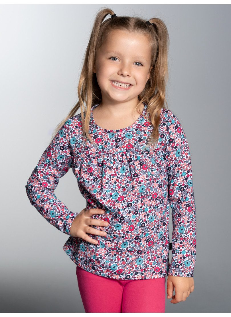 Trigema Sweatshirt TRIGEMA Langarmshirt mit süßem Blümchen-Print