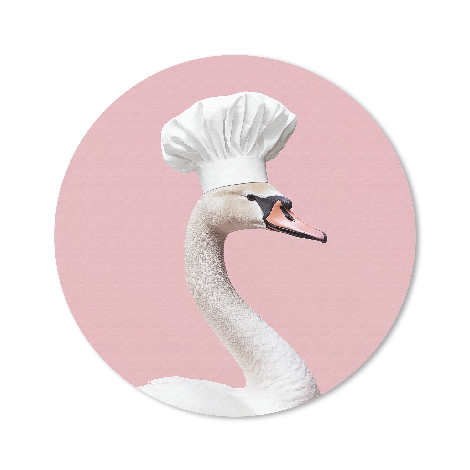 Kochmütze - Schwan - Rosa