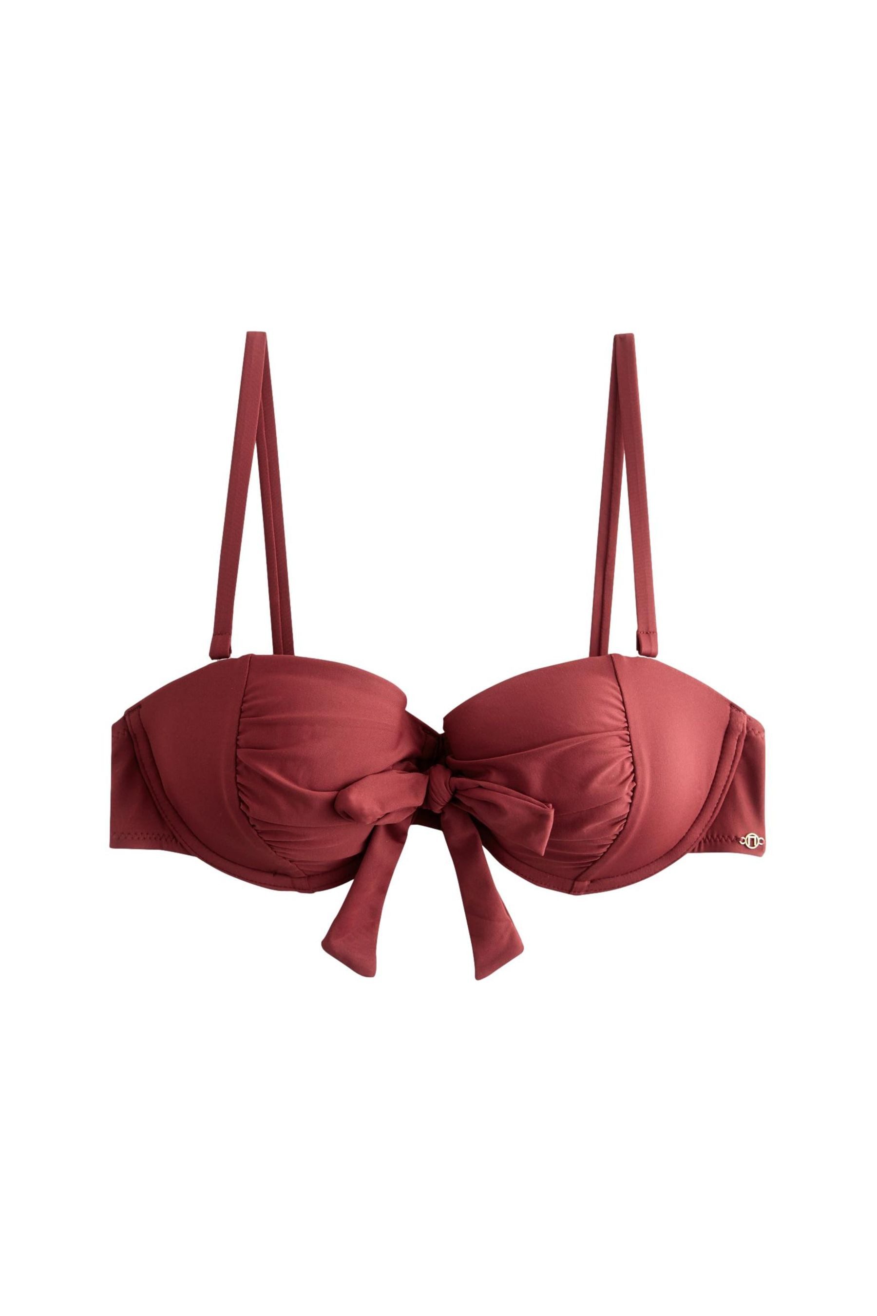 Bügel-Bandeau-Bikini-Top Bandeau-Bikinioberteil mit Bügel und Schleife