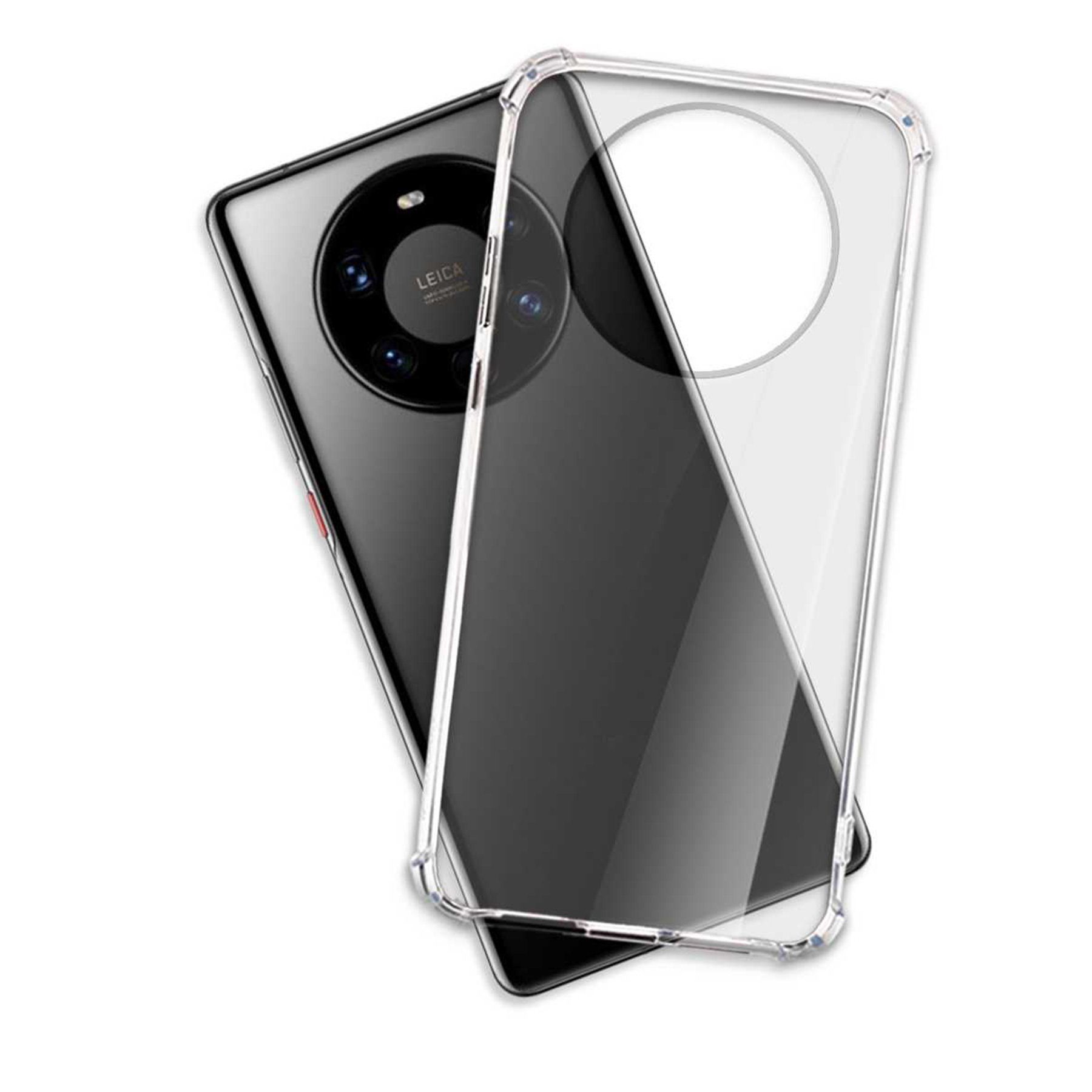 mtb more energy Smartphone-Hülle Clear Armor Case für Huawei Mate 40 Pro Plus, Transparente TPU Schutzhülle Case Backcover mit Anti-Shock Verstärkung
