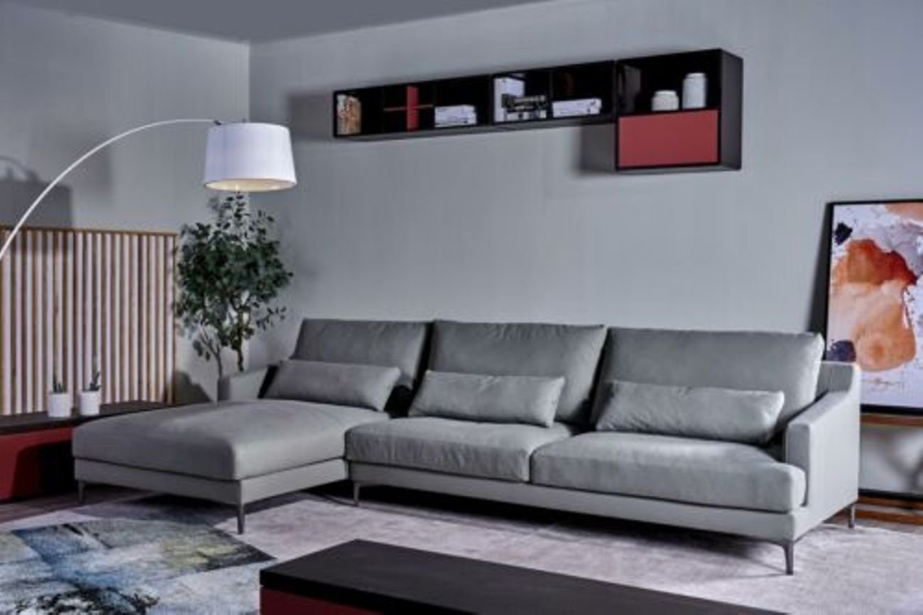 JVmoebel Ecksofa, Garnitur Italien Landschaft Sofa Leder Eck Couch Sitz Nubuk Luxus