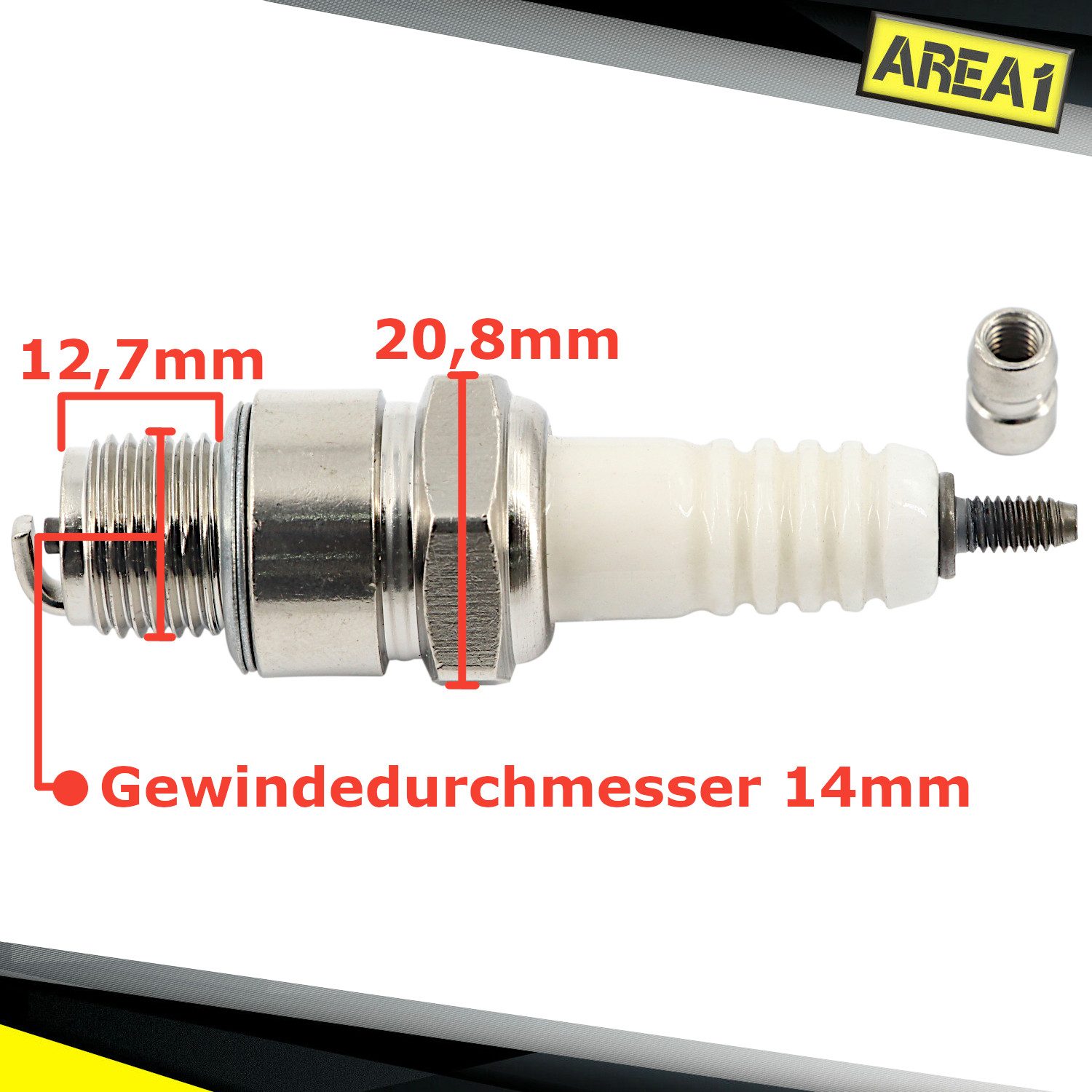 Area1 Zündkerze Motorroller Zündkerze Typ BR8HS (entstört) Minarelli 50ccm günstig online kaufen