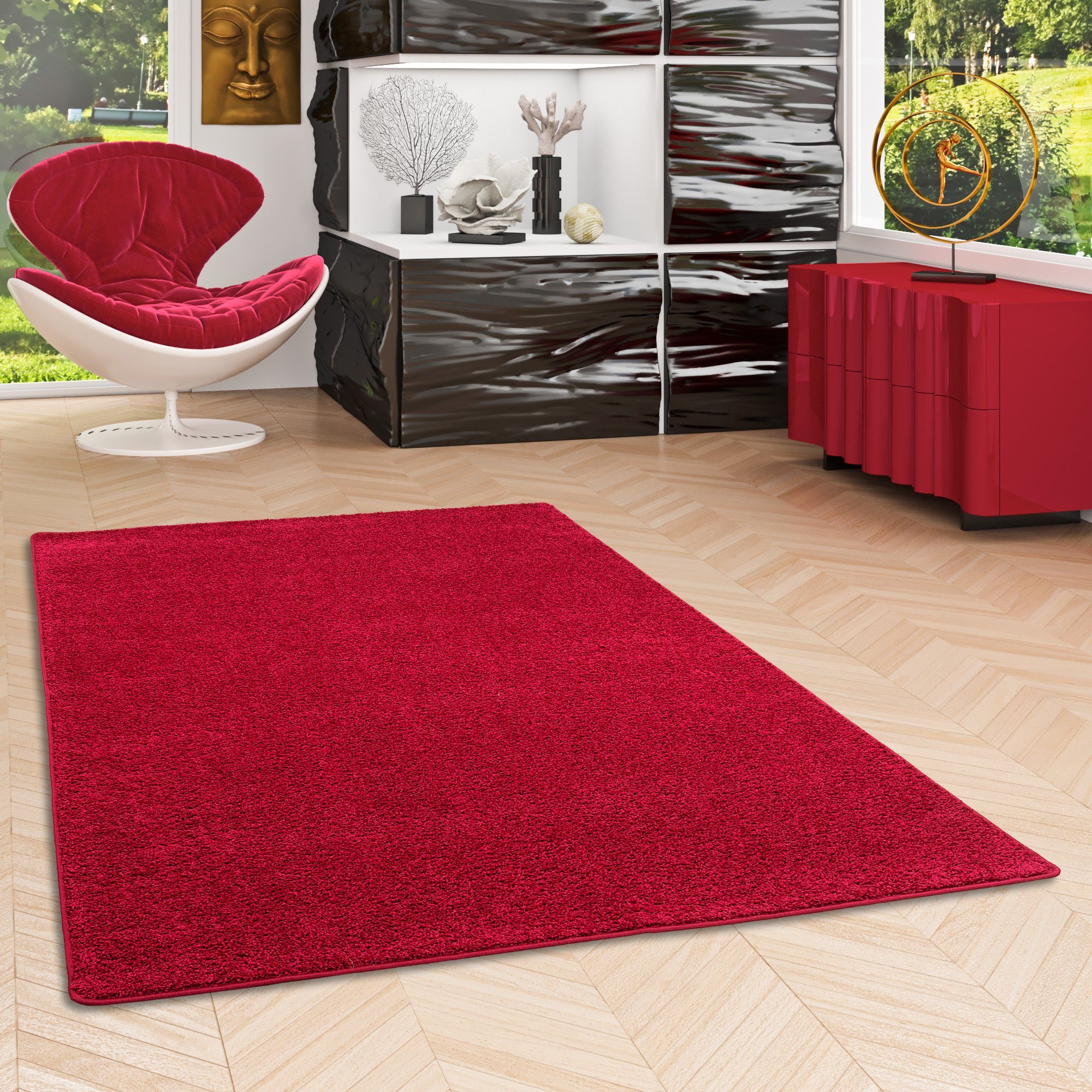 Snapstyle Veloursteppich Hochflor Velours Teppich Mona, günstig online kaufen